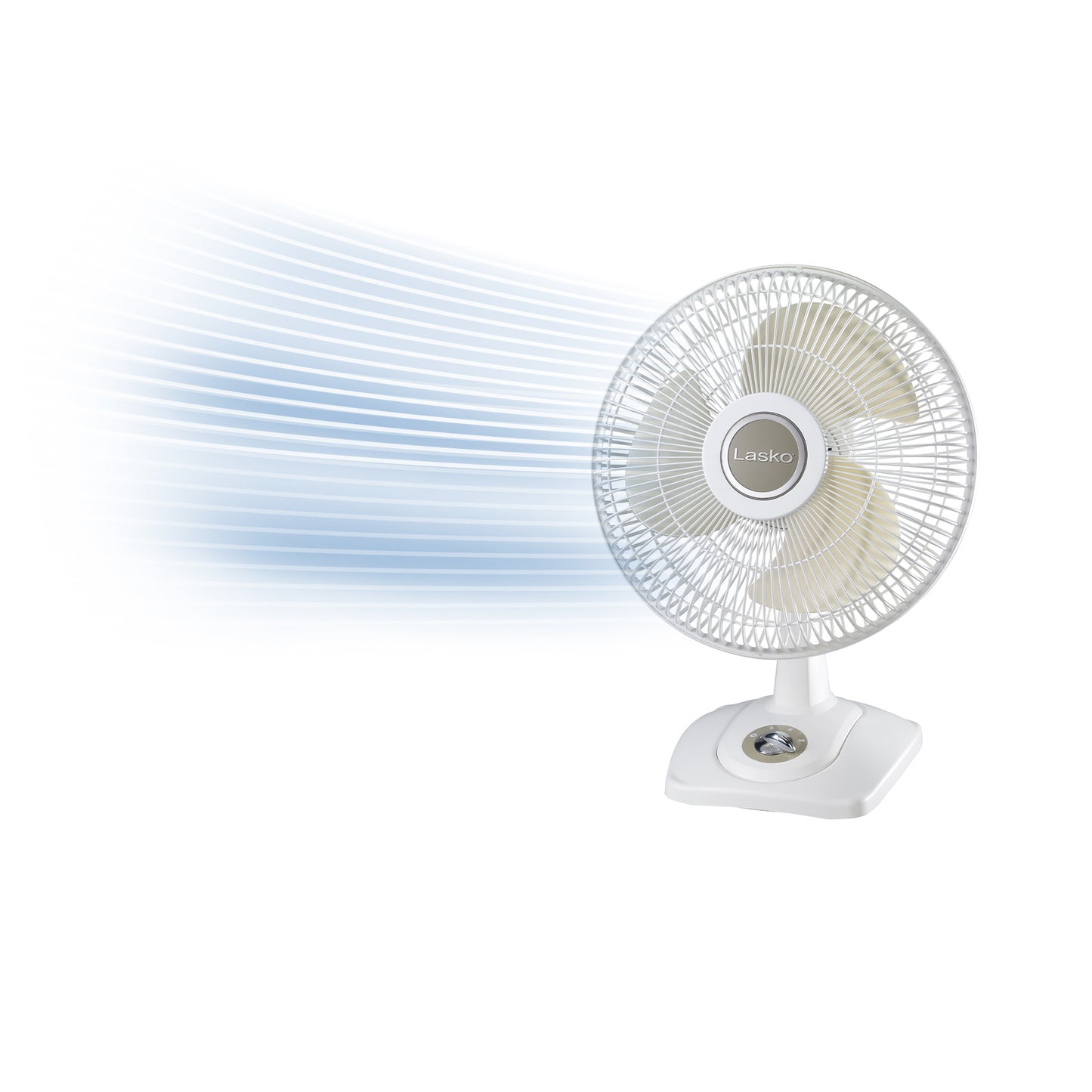 Lasko 12'' Oscillating Performance Table Fan with 3 Speeds, 2501, White