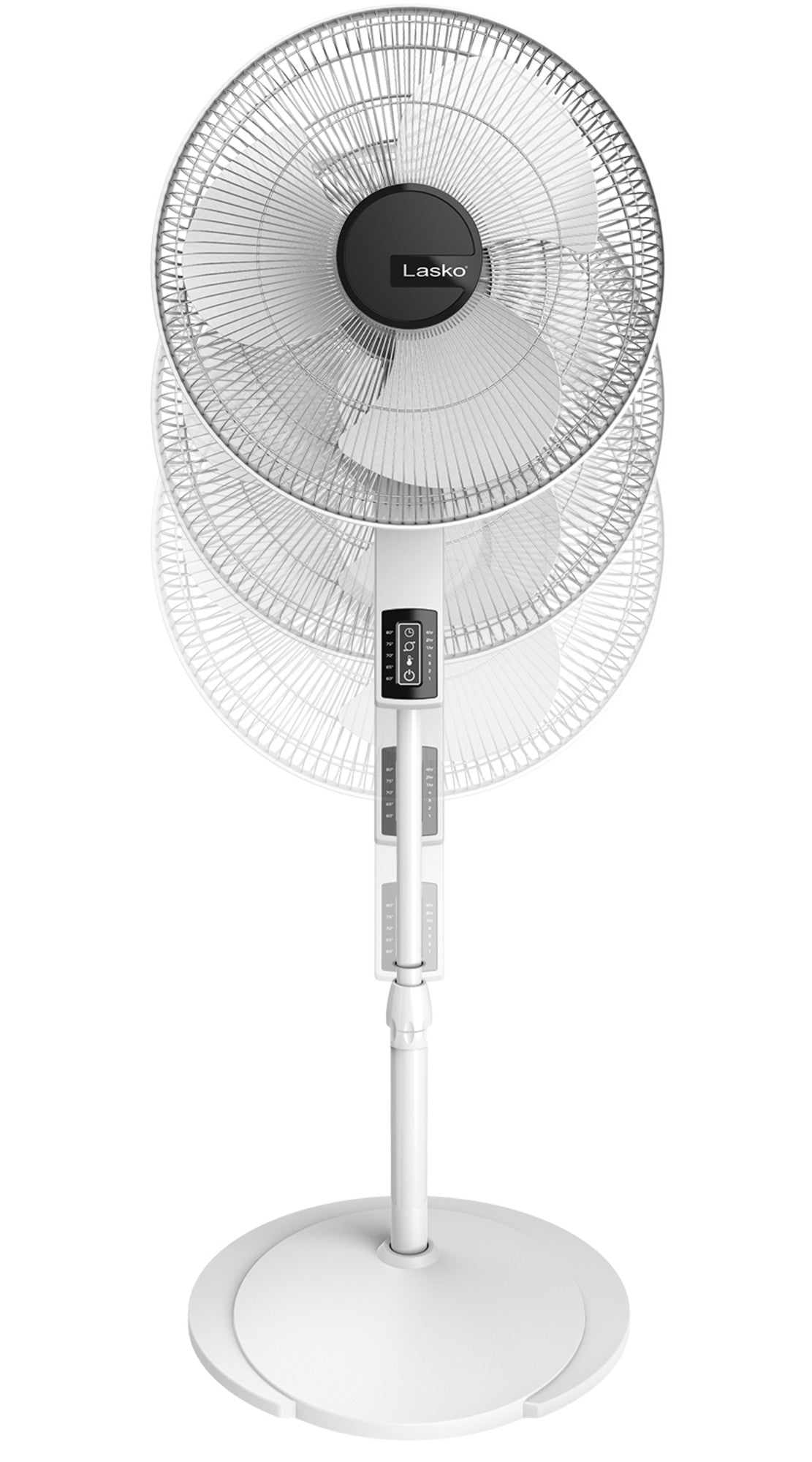 Lasko S16614 16" 4-Speed Oscillating Pedestal Fan with Remote Control: white