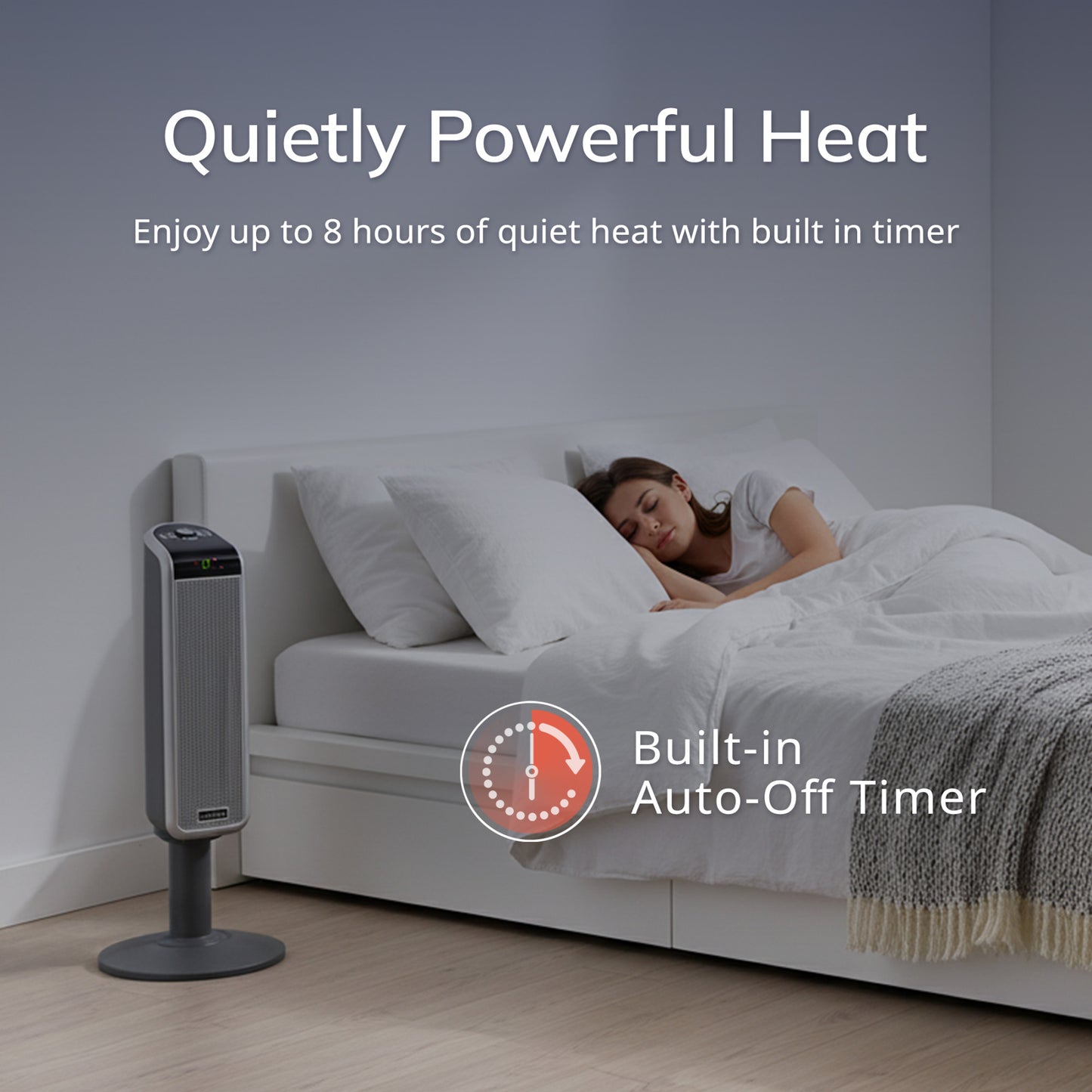 Lasko 1500W Electric Ceramic Pedestal Space Heater with Remote, 5397, Black