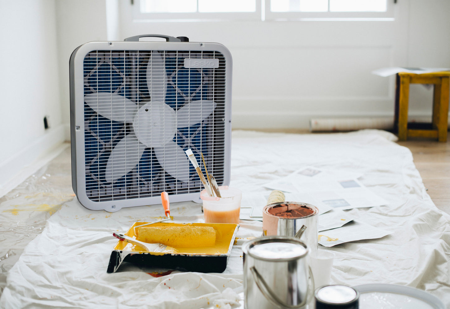 Lasko Air Flex 2-in-1 20-inch Box Fan and Air Purifier in One with 3 Speeds, FF305, White