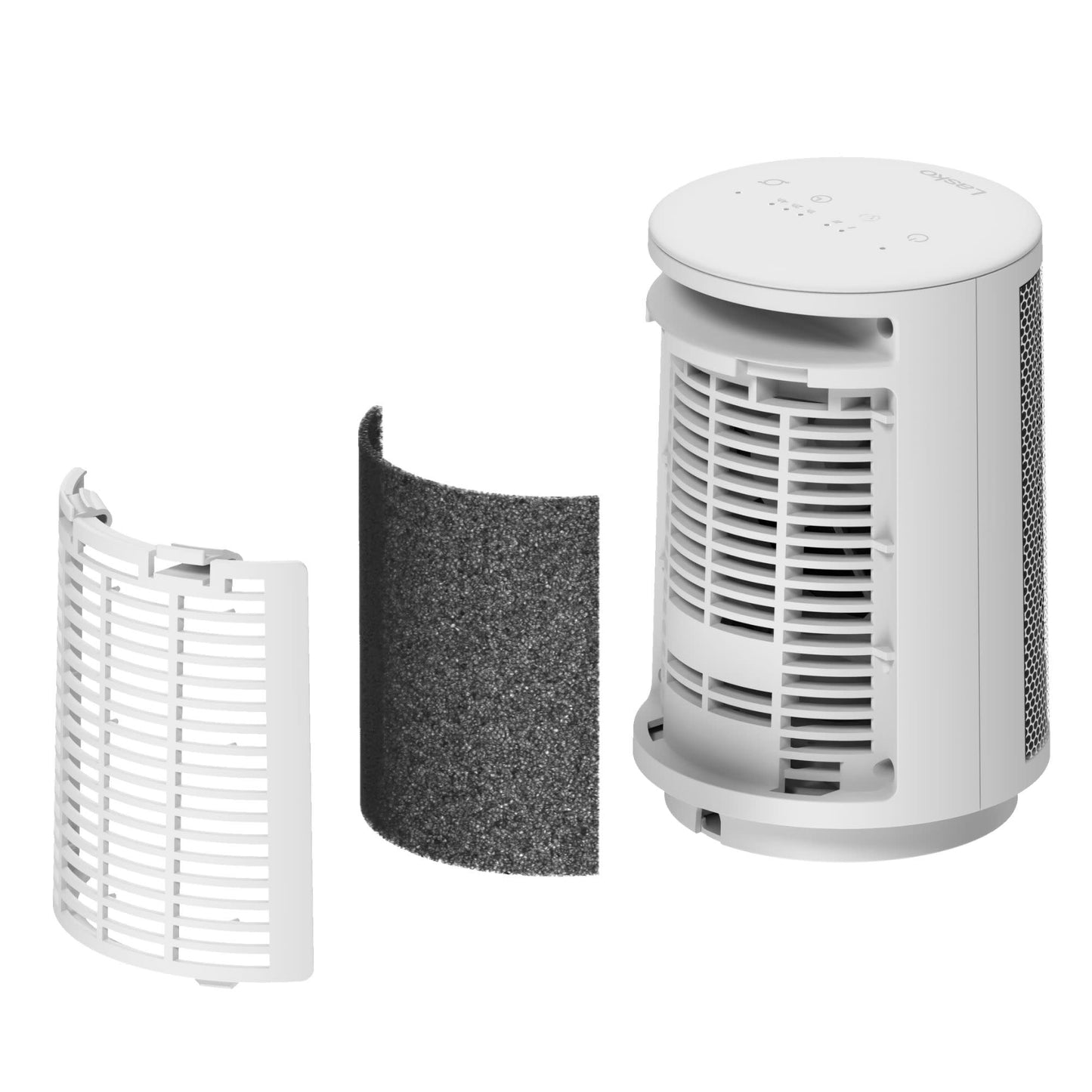 Lasko CD09475 9" Oscillating Personal Desktop Ceramic Space Heater with Tip-Over Switch: White