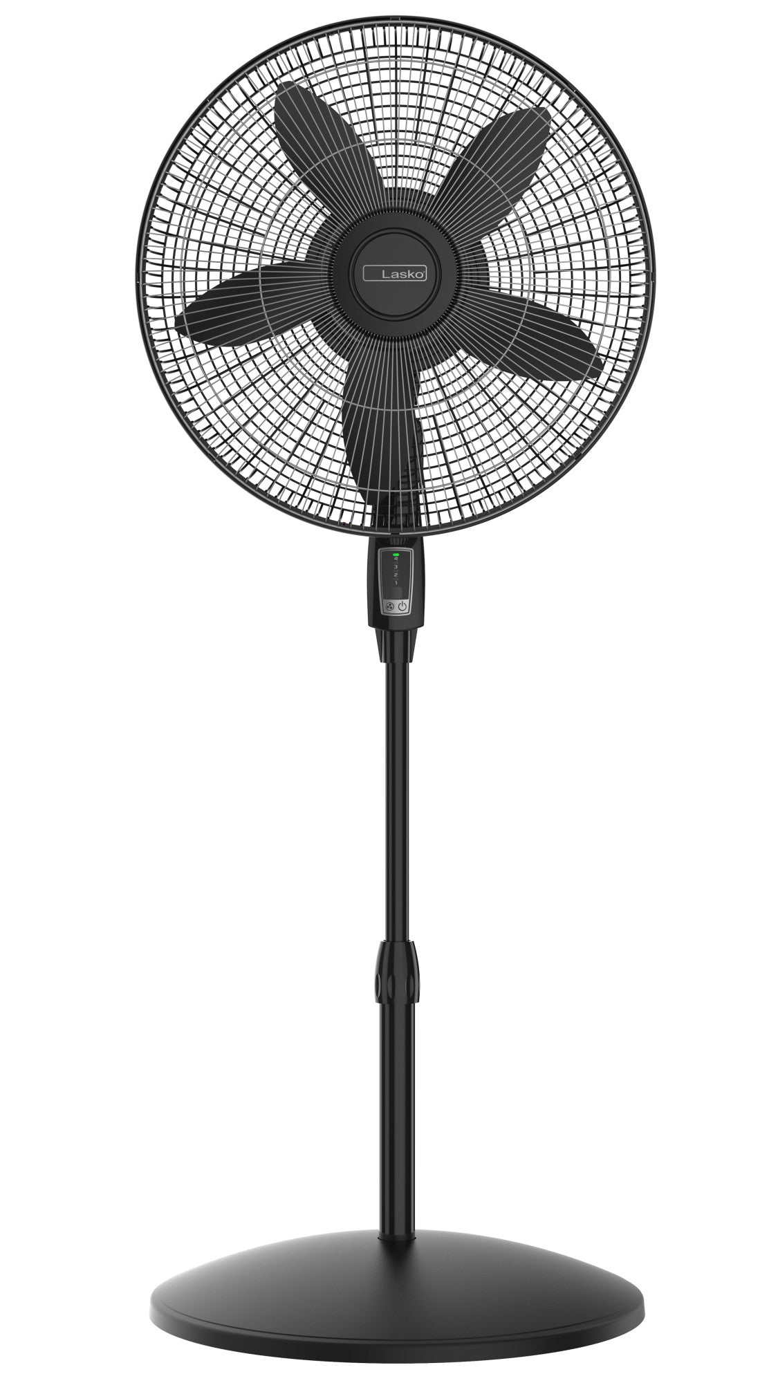 Lasko 18" Oscillating 4-Speed Large Room Pedestal Fan with Remote Control, S18605, Black