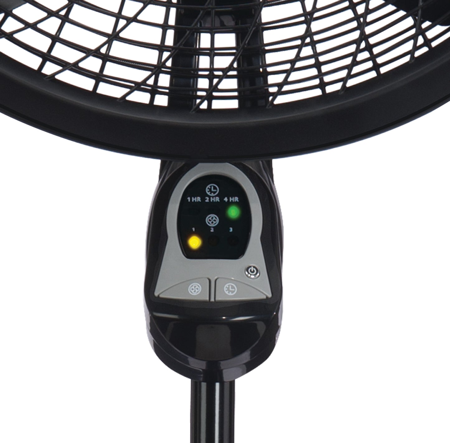Lasko 18" 3-Speed Oscillating Cyclone Pedestal Fan with Remote and Timer, 1843, Black