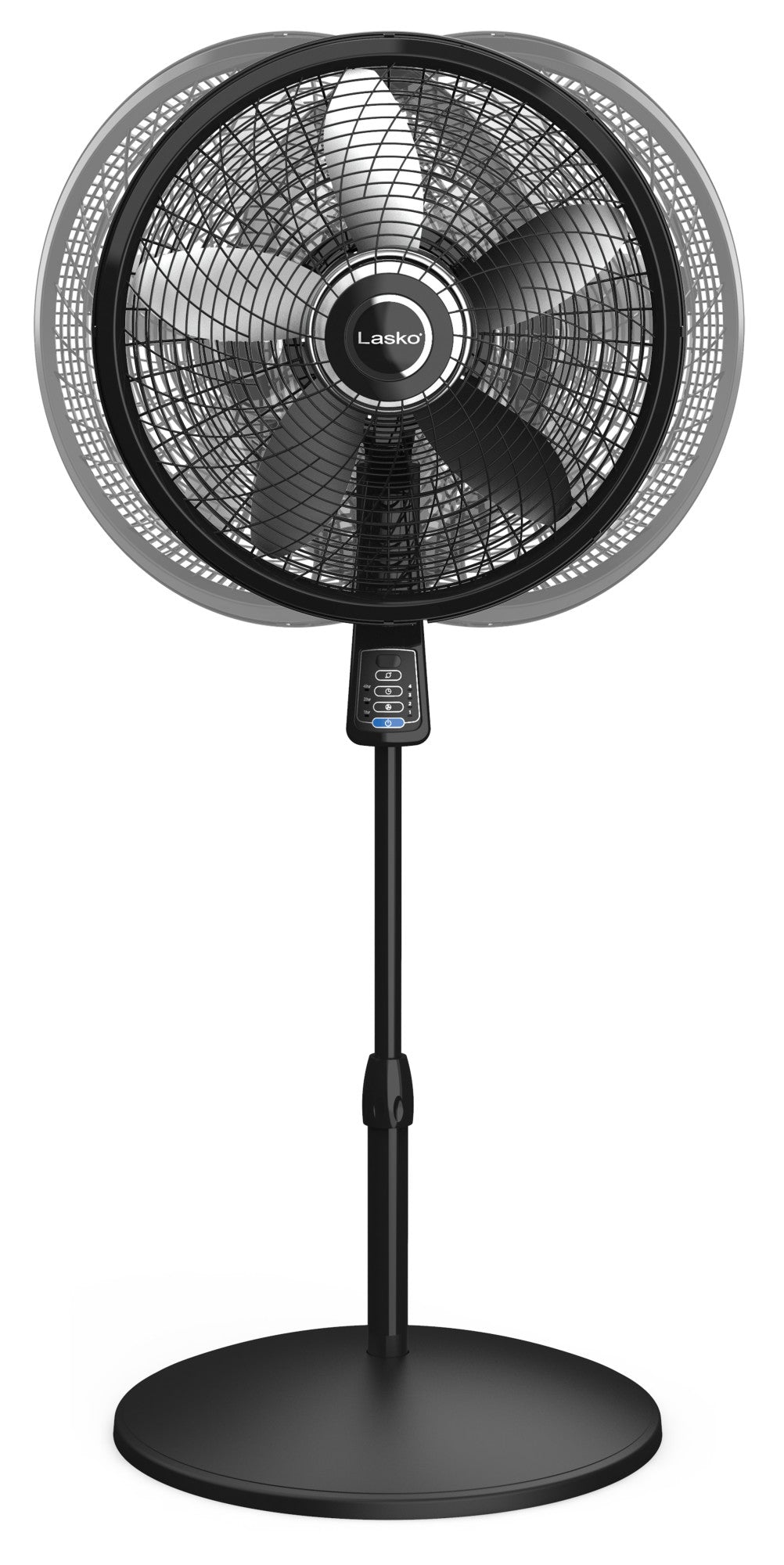 Lasko 18" Oscillating Pedestal Fan with Remote Control, S18635, Black