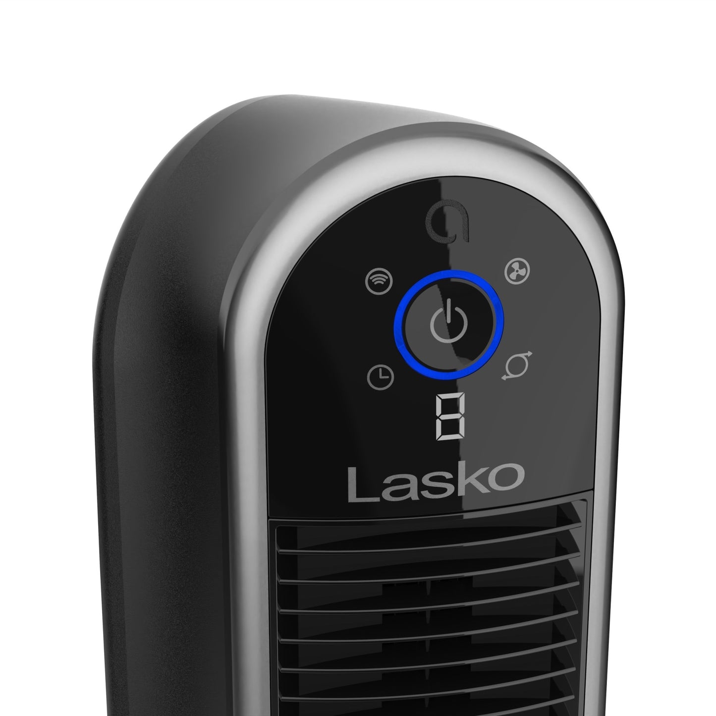 Lasko Aria™ T40733 40" 5-Speed WiFi Smart Tower Fan with Dark Mode: black