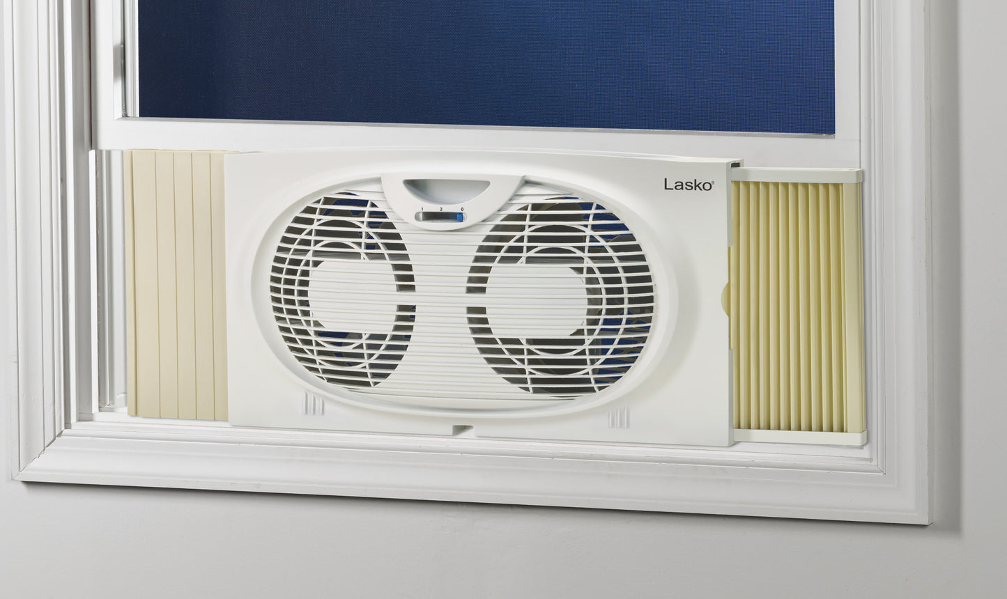 Lasko Twin Window Fan with 2 Speeds, W07350, White