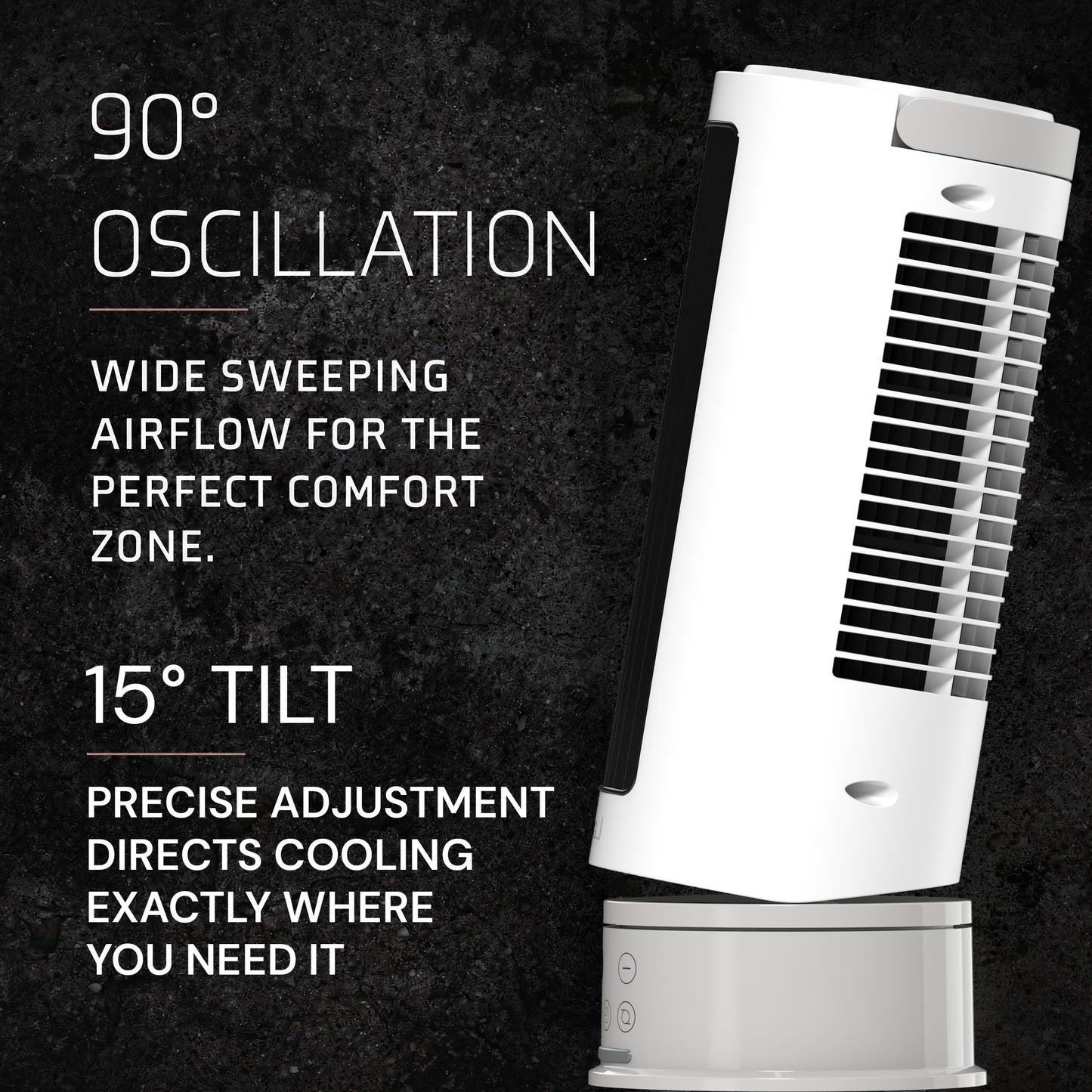 Lasko Pinnacle 15" DC Table Fan: Oscillating, 12-Speed, 15° Tilt, Remote, White