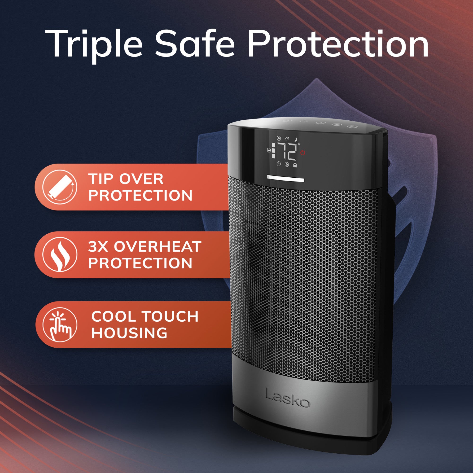 Lasko Ellipse CD12950 Ceramic Space Heater with Remote Control