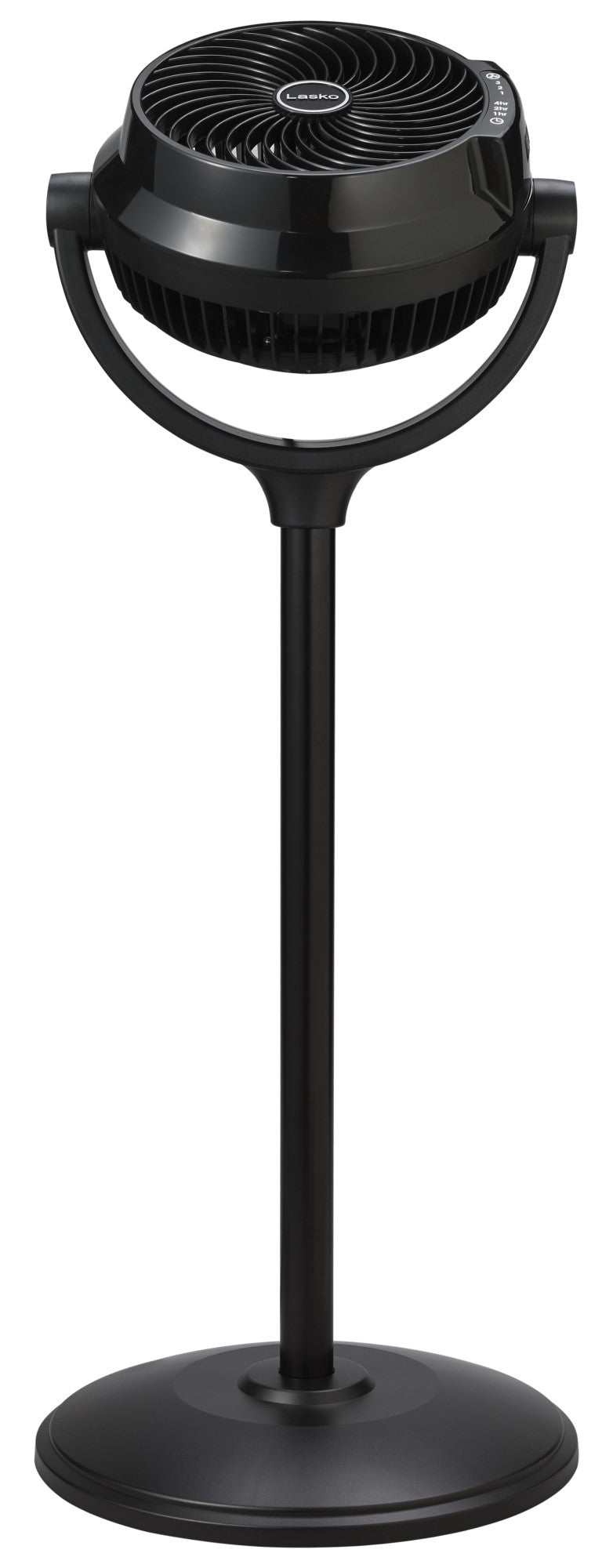 Lasko 34" Compact Power Pedestal Fan with Timer, S08590, Black