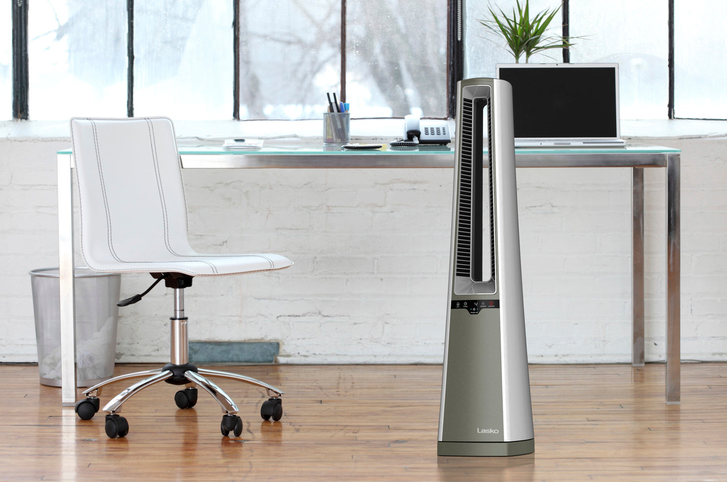 Lasko Air Logic Cool Bladeless Fan with Fresh Ion Technology and Remote, AC600, Gray