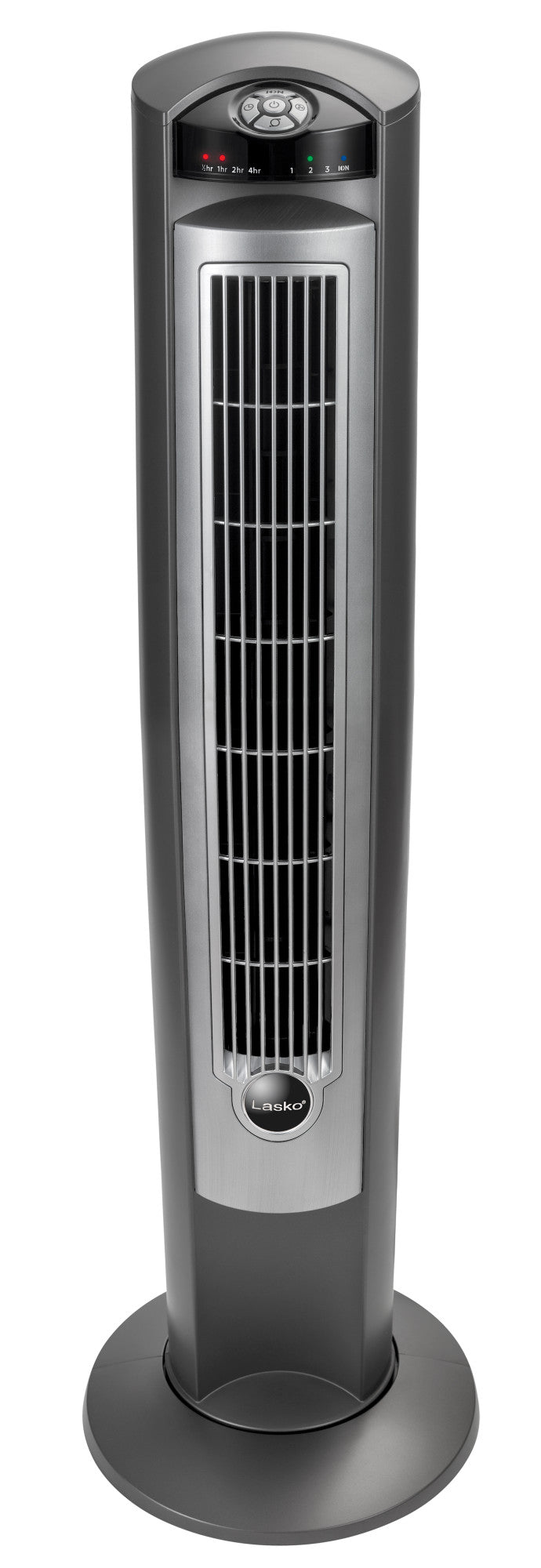 Lasko 42" Wind Curve Tower Fan with Ionizer and Remote, 2551, Silver
