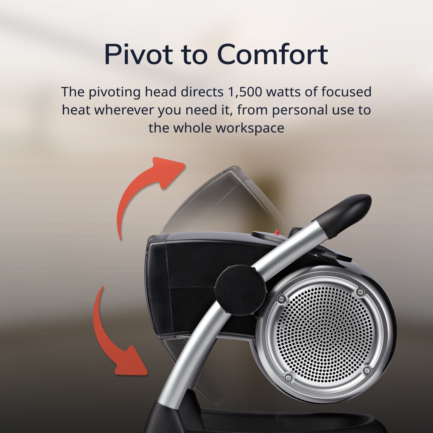 Lasko 1500W Electric Pivoting Utility Ceramic Space Heater with Thermostat, 5919, Black