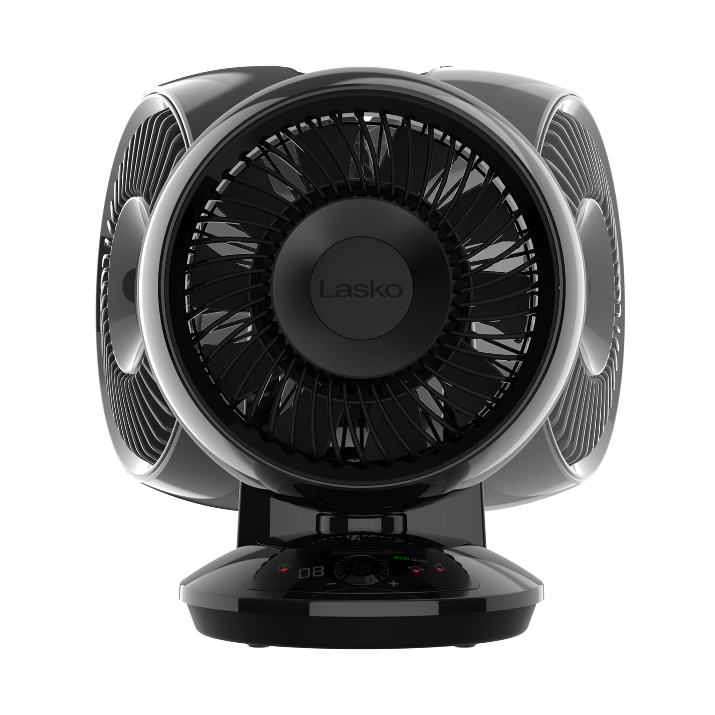 Lasko A12668 Whirlwind EcoQuiet 7" Orbital Motion 12-Speed Air Circulator Fan with Remote Control, Black