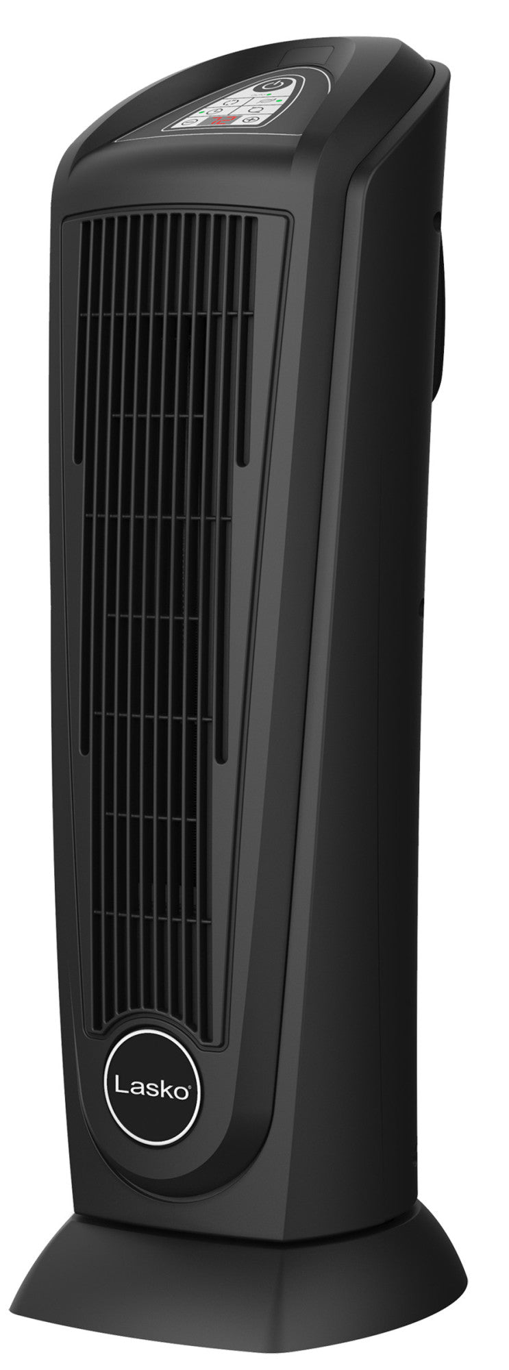 Lasko 1500W Oscillating Ceramic Tower Heater with Remote Control, 751321, Black