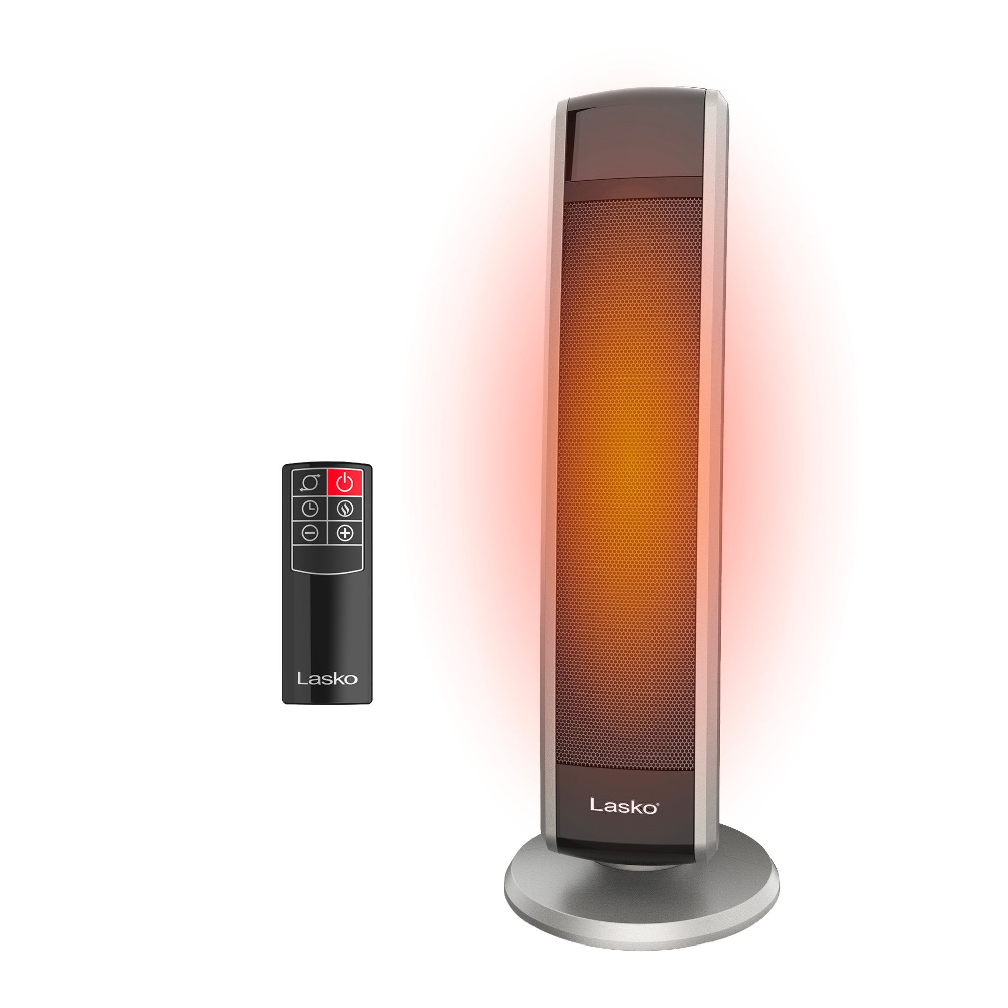 Lasko 29" Ceramic Tower Space Heater: Oscillating, 2 Heat Settings, Remote, Timer, Thermostat, Black