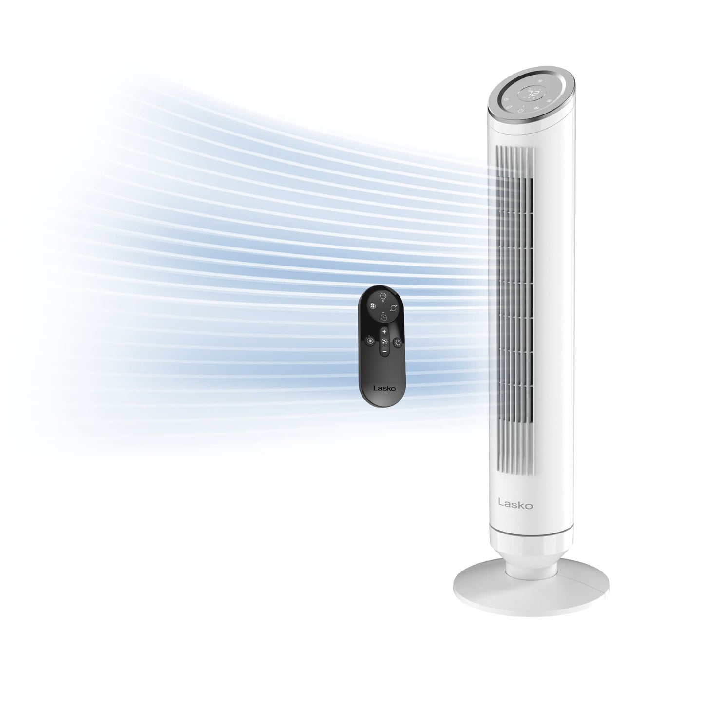 Lasko Ascend 36" Tower Fan: Oscillating, 4-Speed, Remote, Timer, White