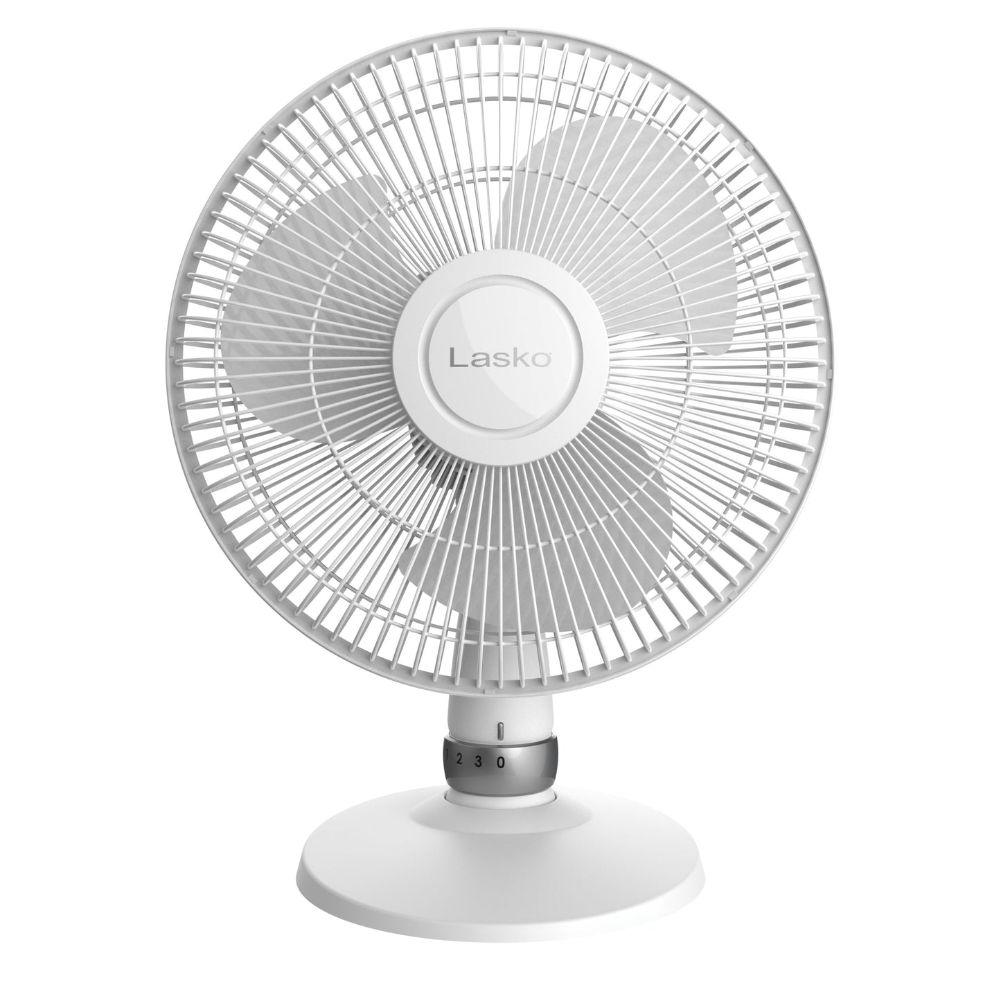 Lasko 12" Oscillating 3-Speed Personal Table Fan, D12225, White