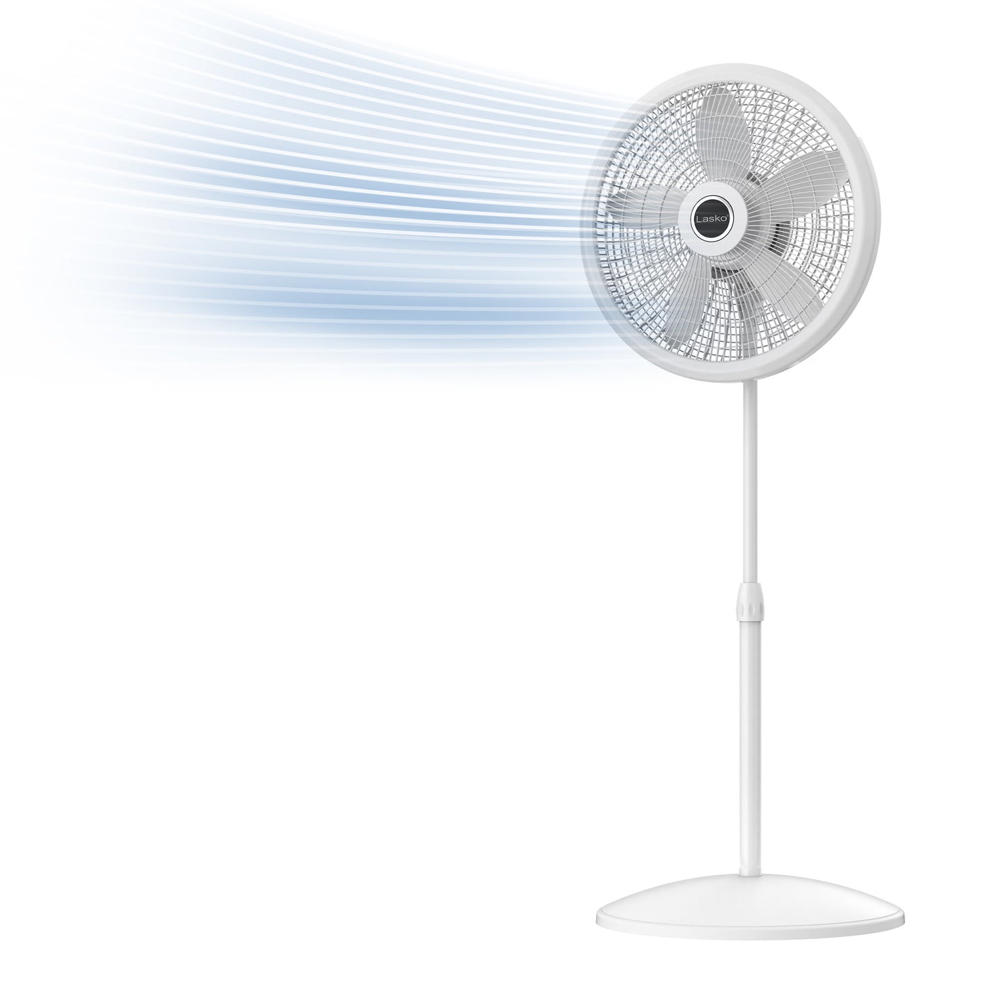 Lasko S18931 Cyclone® 18" Oscillating 3-Speed Adjustable Pedestal Fan, White