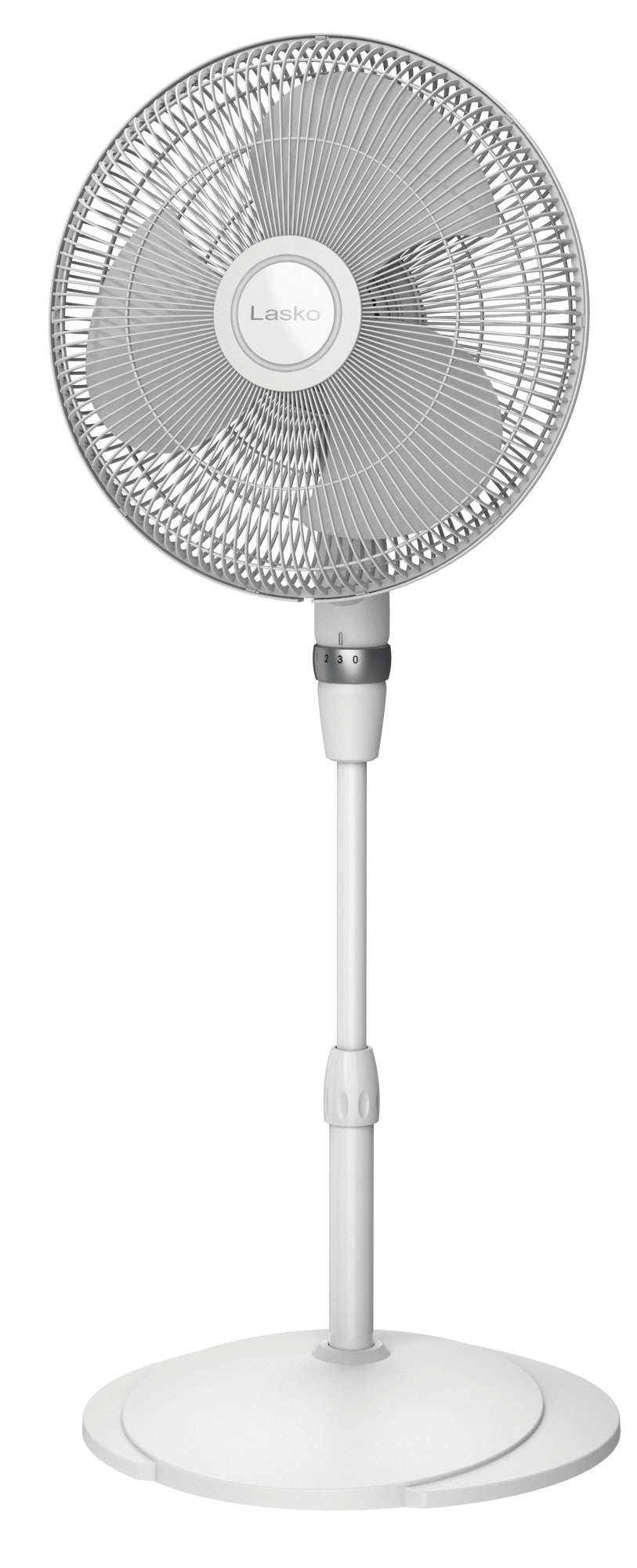 Lasko 16" Adjustable Pedestal Fan, S16225, White
