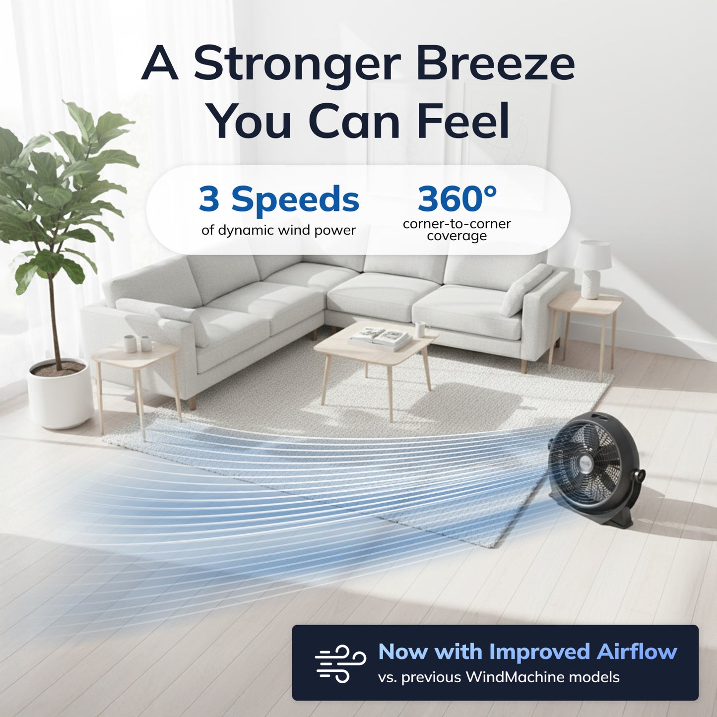 Lasko Wind Machine® A20305 20" Pivoting 3-Speed Air Circulator Fan: Black