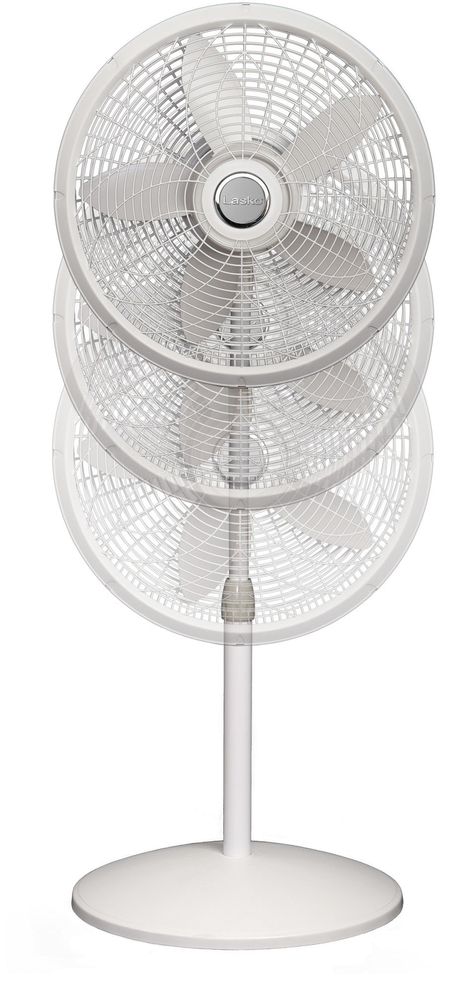 Lasko 18" Oscillating 3-Speed Elegance & Performance Pedestal Fan, 1820, White