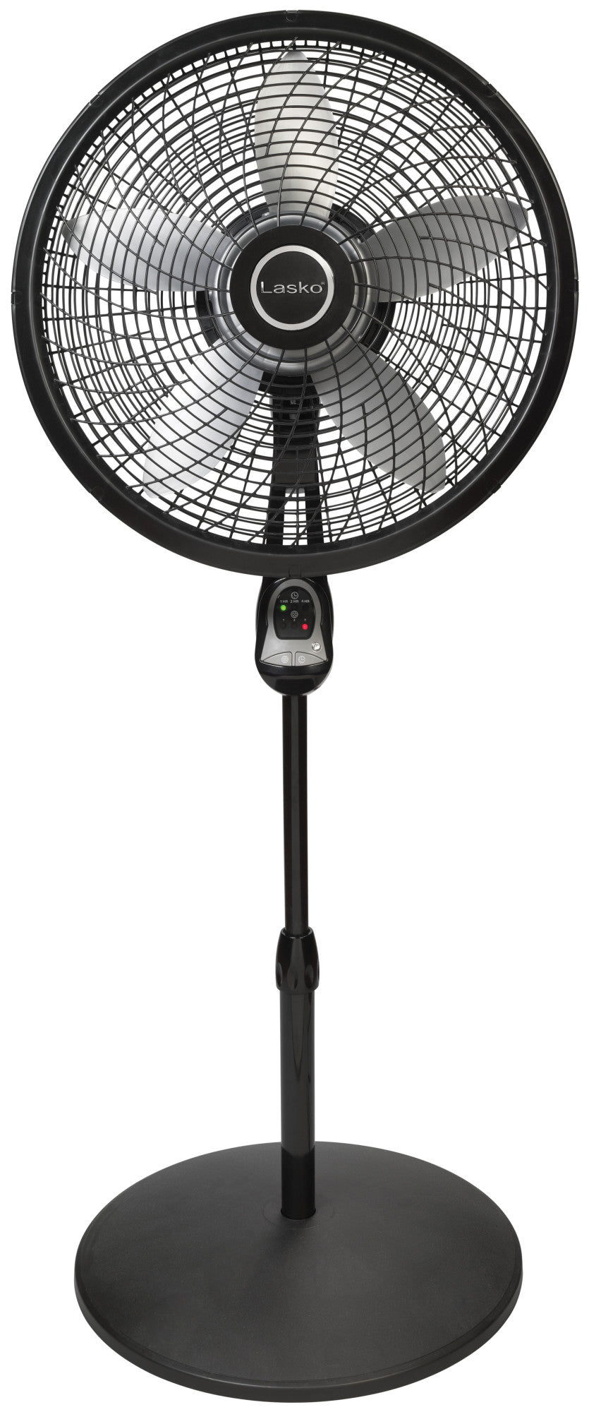 Lasko 18" 3-Speed Cyclone Pedestal Fan with Timer and Remote, 1844, Black