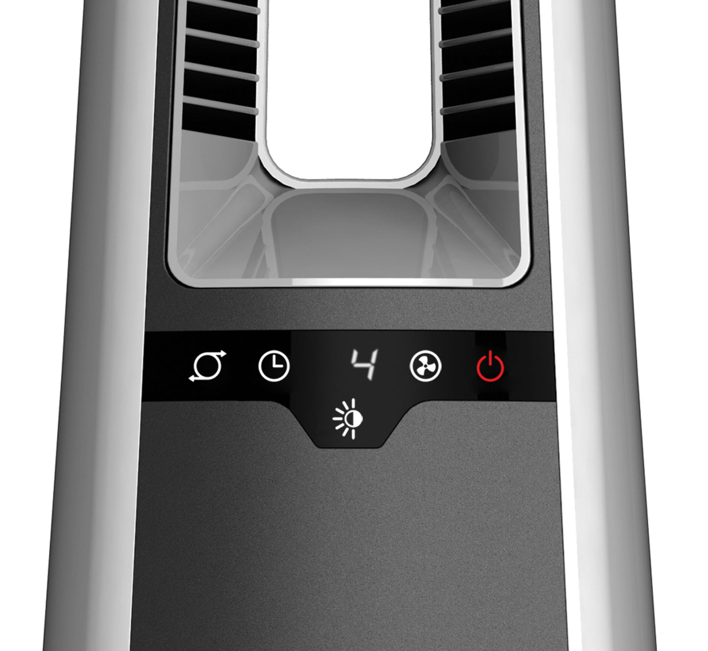 Lasko 4-Speed Oscillating Bladeless Tower Fan with Remote Control, AC615, Gray