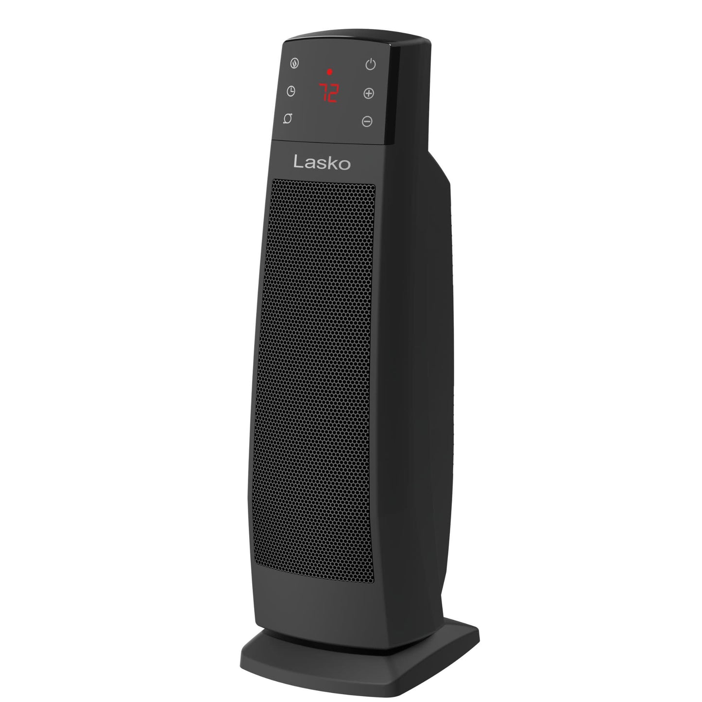 Lasko 22" Ceramic Tower Space Heater: Oscillating, 3 Heat Settings, Remote, Timer, Tip-Over Switch, Thermostat, Black