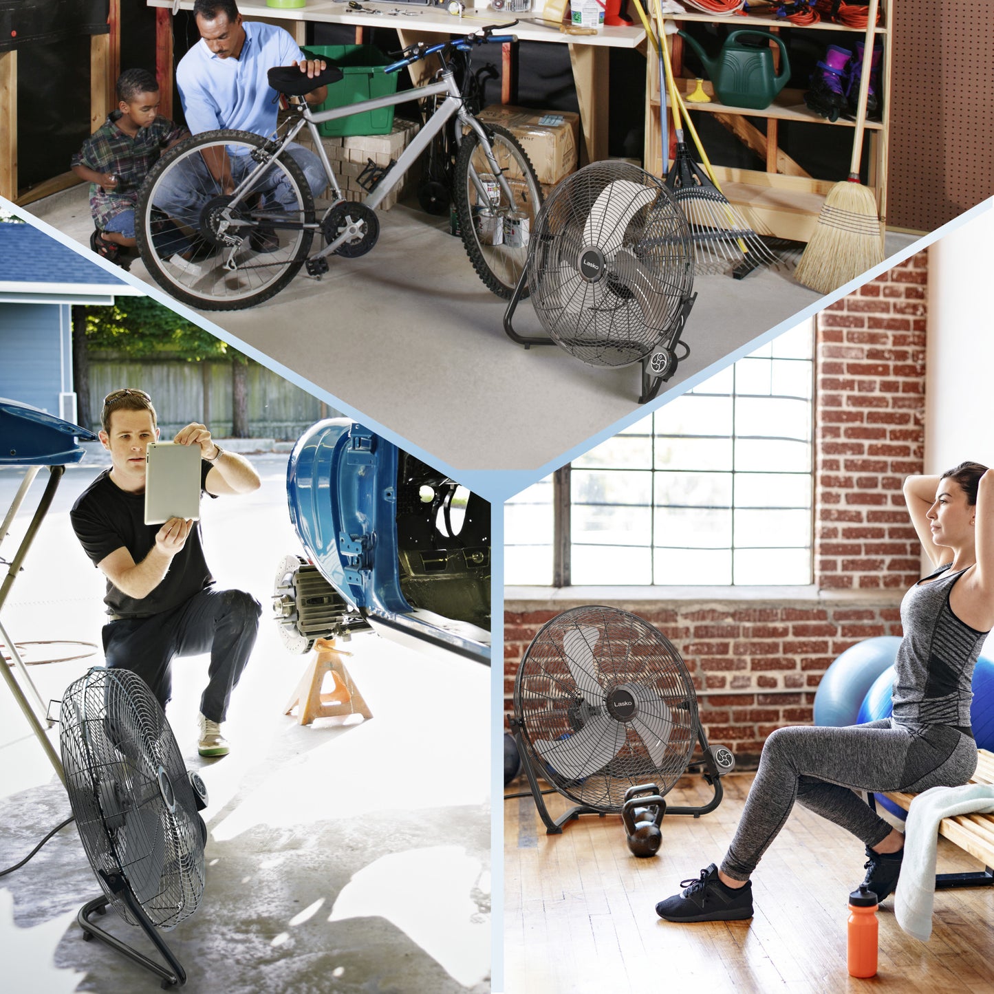 Lasko 20" High Velocity Commercial Floor or Wallmount fan with Remote Control, H20660, Black