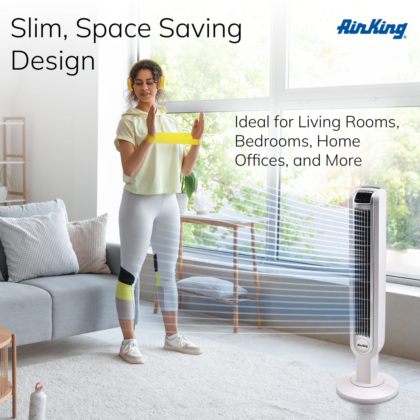 Air King 36" Tower Fan with Remote Control, 9210, White