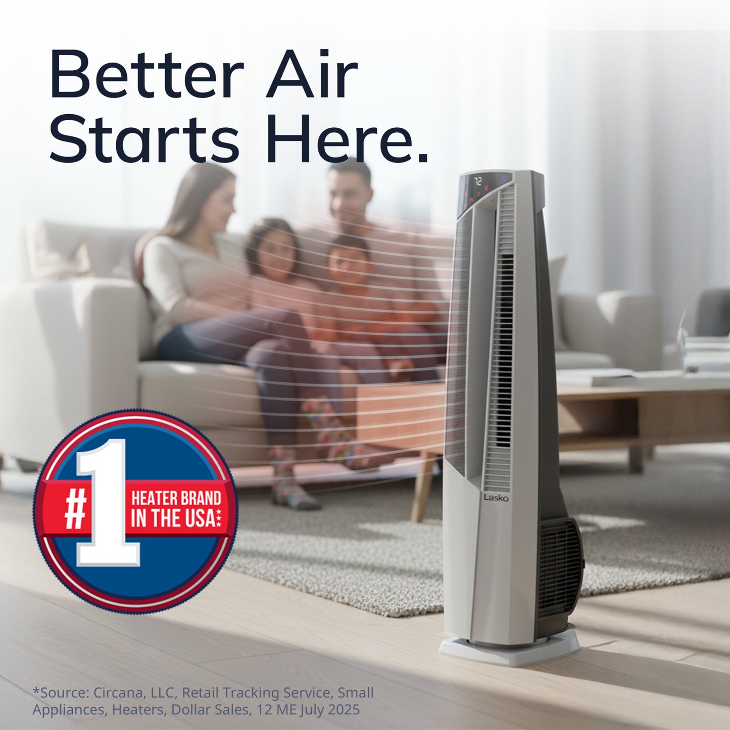 Lasko All Season High Velocity Hybrid Tower Fan and Space Heater in One with Remote Control, FHV820, White