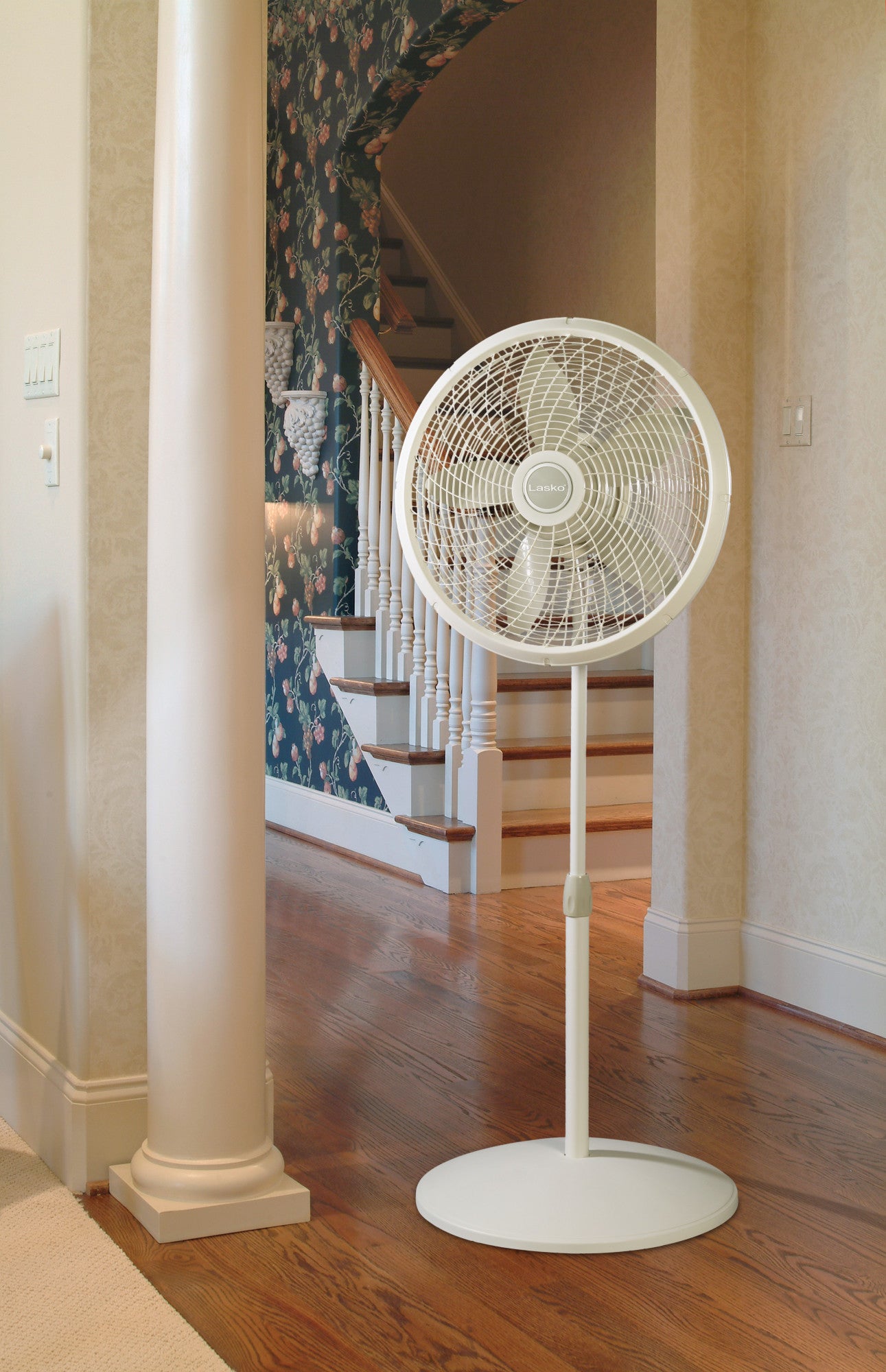 Lasko 18" Adjustable Cyclone® Pedestal Fan, 1821, White