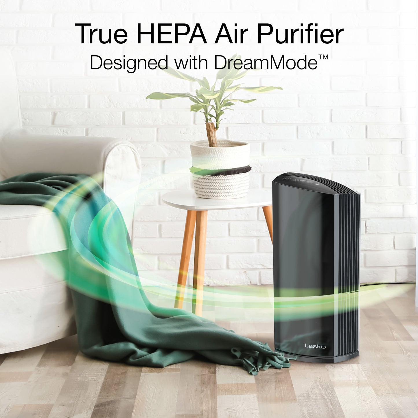 Lasko LP450 Premium Air Purifier with HEPA Filter and Odor Reduction and DreamMode