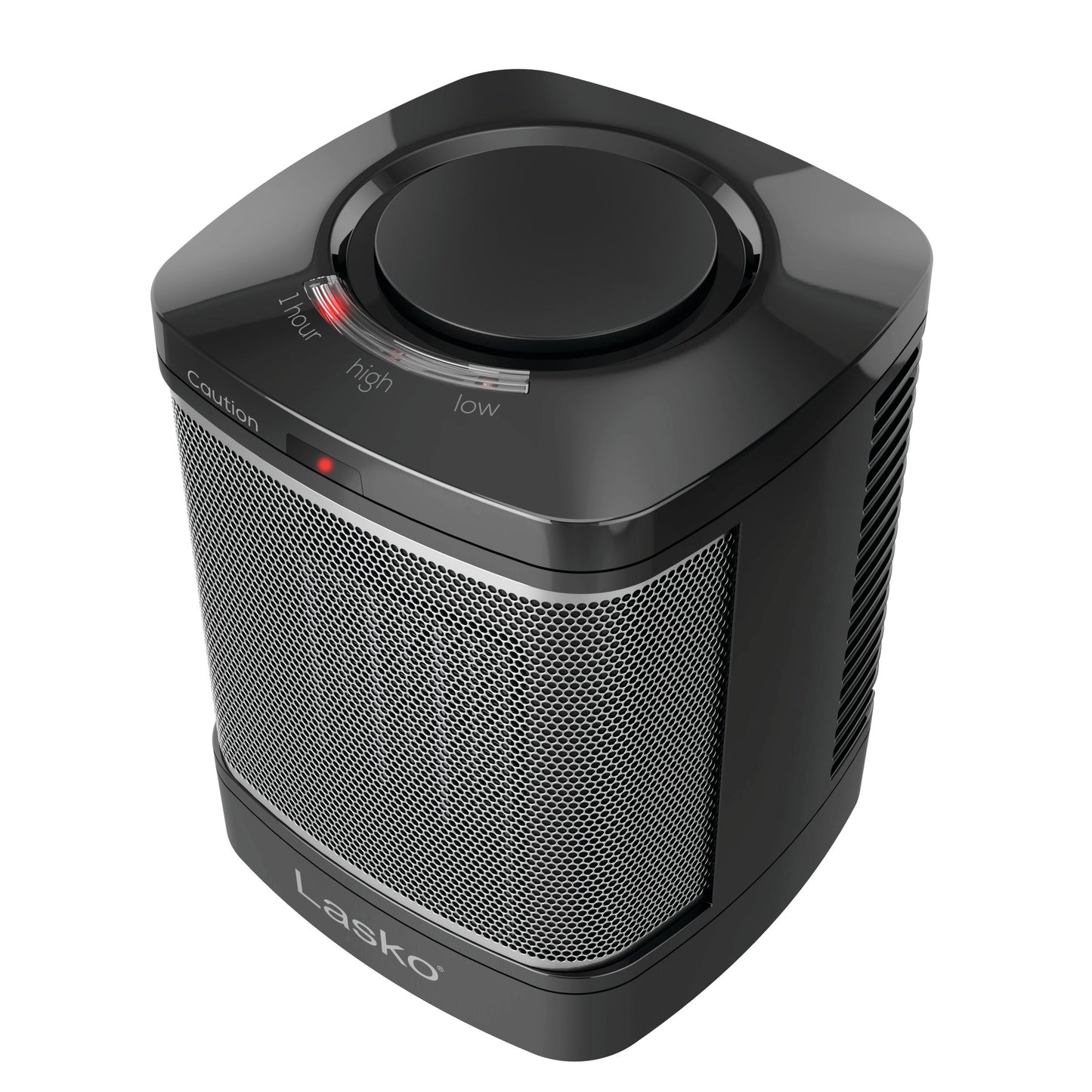 Lasko 1500W Tabletop Ceramic Space Heater with One Hour Timer, CD08500, Black