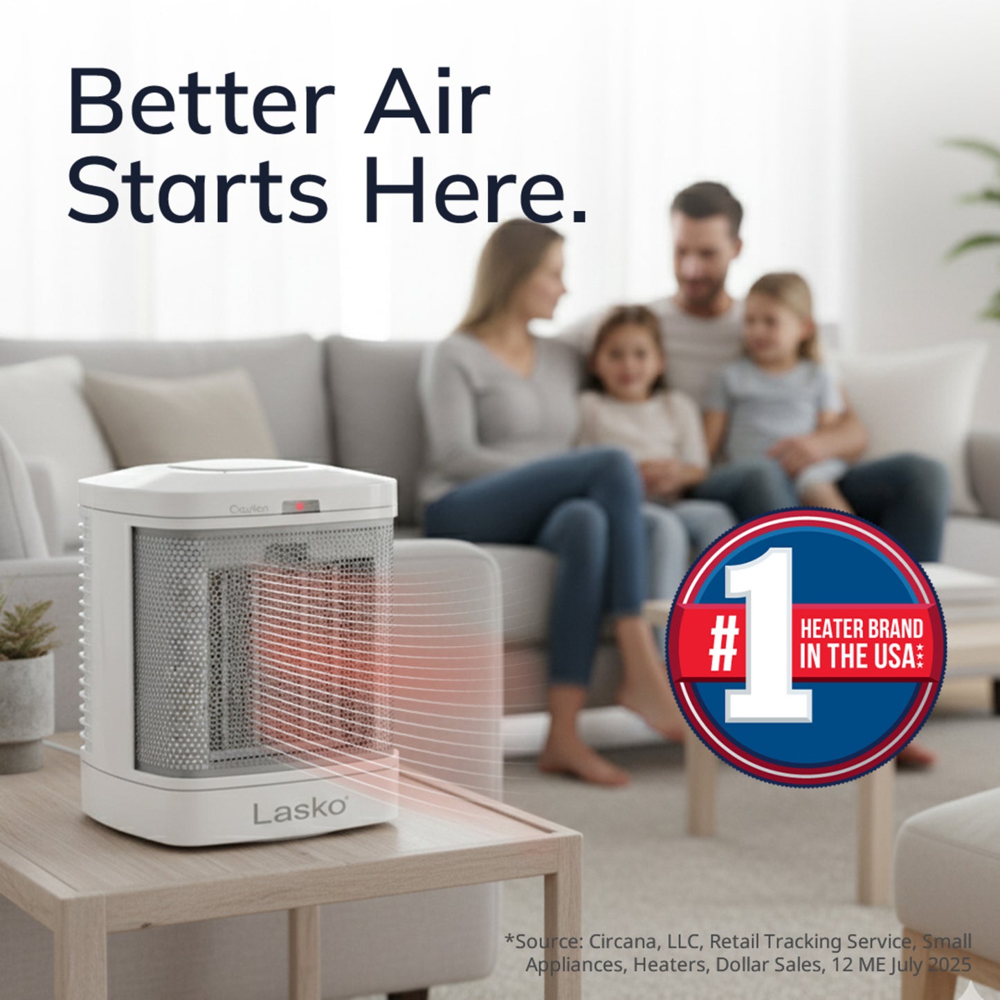 Lasko 1500W Bathroom Space Heater with ALCI Safety Plug and Timer, CD08200, White