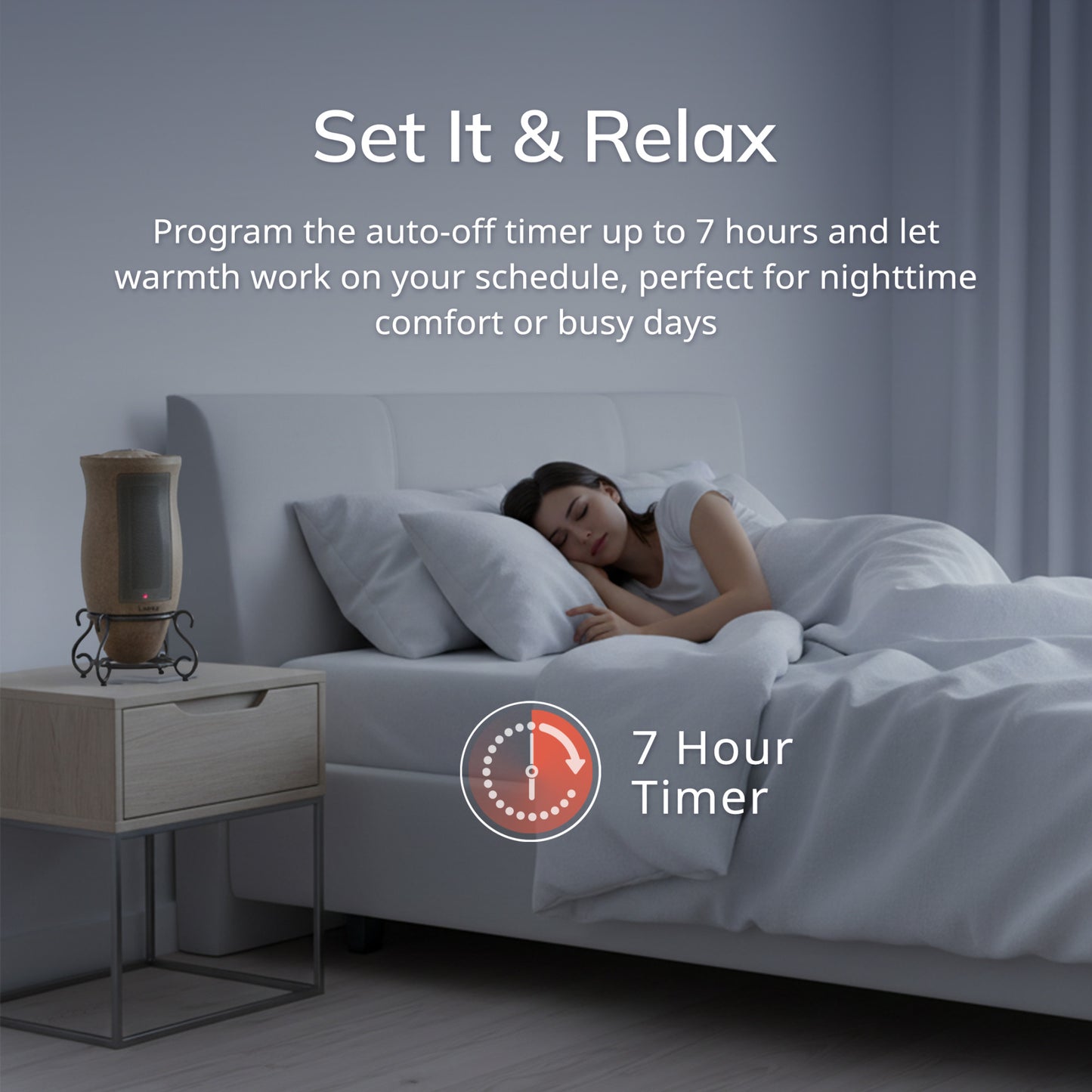 Lasko 1500-Watt Designer Series Oscillating Electric Ceramic Space Heater with Timer and Adjustable Thermostat, Beige, 6405