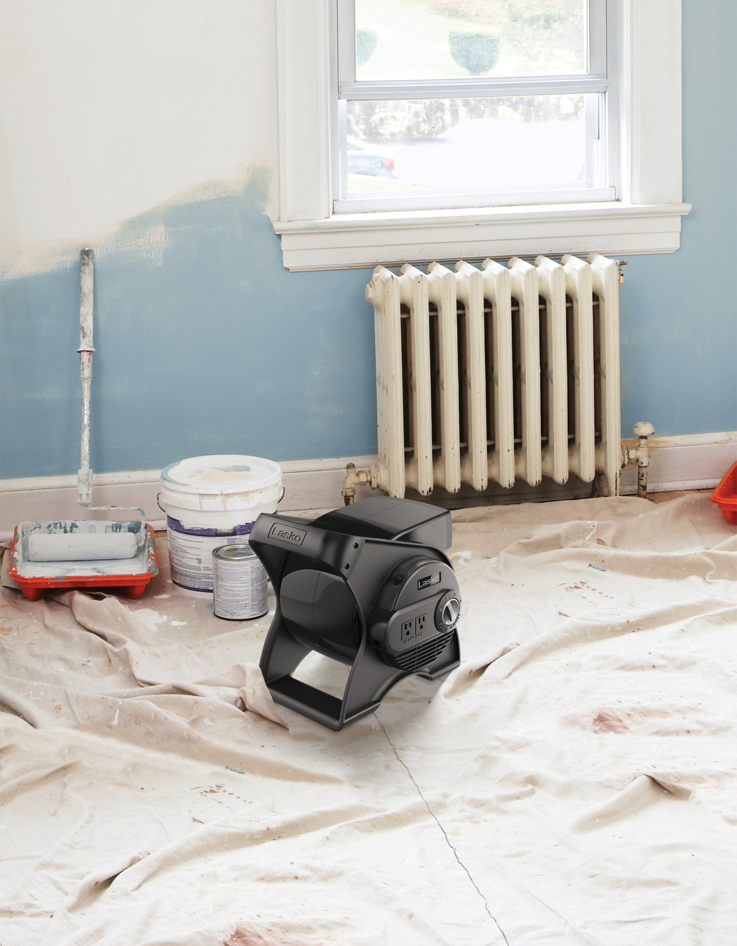 Lasko 12" Pivoting Pro High Velocity Utility Blower Fan with 3 Speeds, U12104, Gray