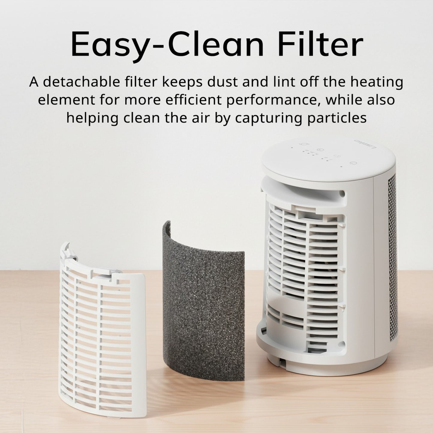 Lasko CD09475 9" Oscillating Personal Desktop Ceramic Space Heater with Tip-Over Switch: White