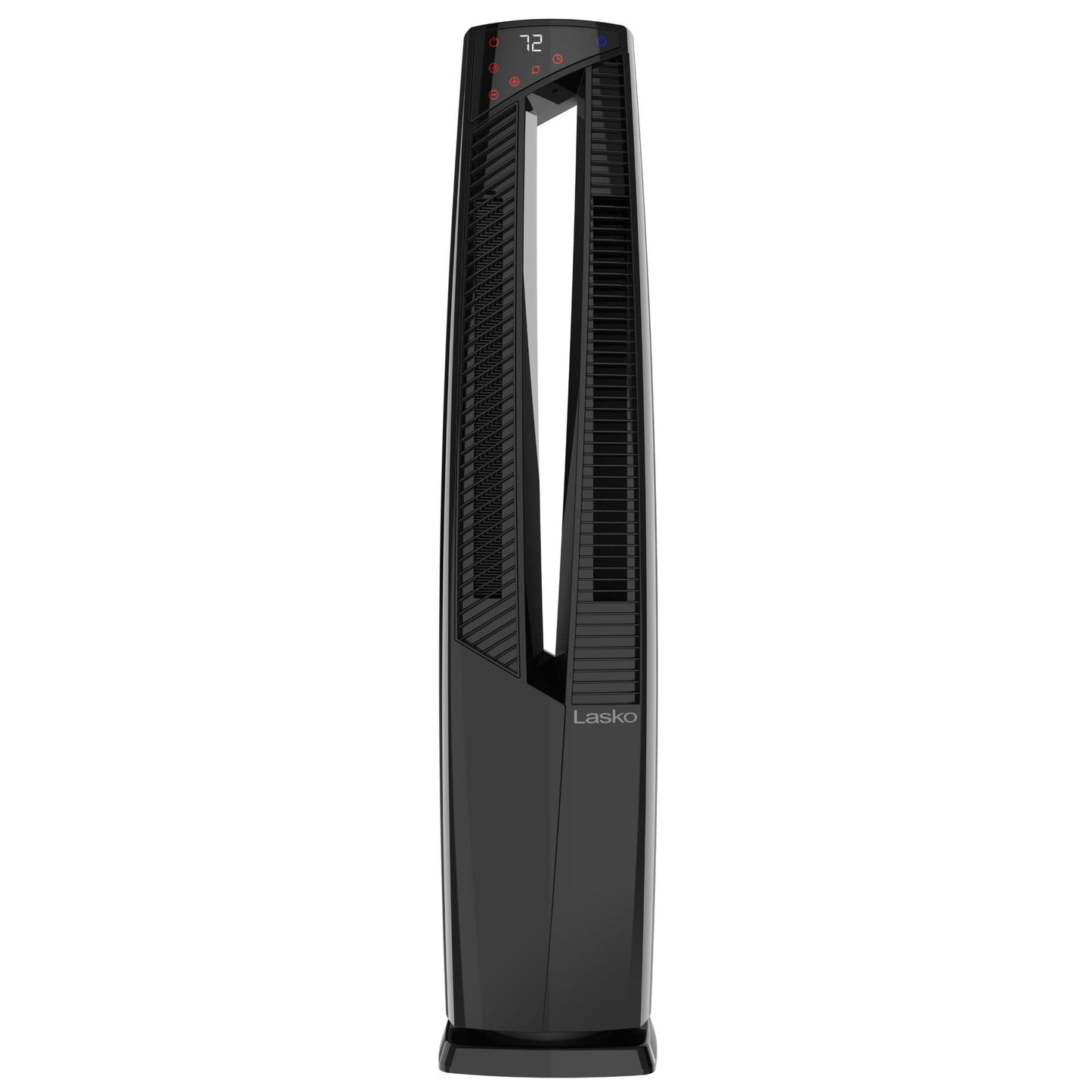 Lasko DUO Comfort 38" DC Tower Fan and Ceramic Space Heater: Oscillating, 3 Heat Settings, 4 Fan Speeds, Remote, Timer, Tip-Over Switch, Black