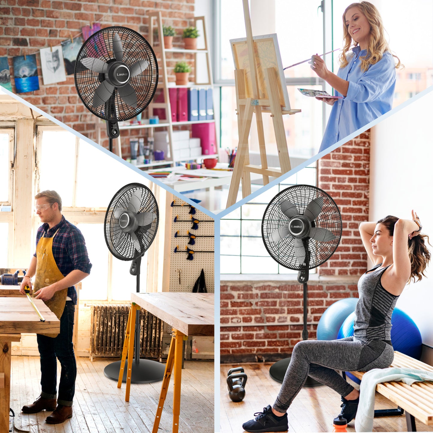 Lasko 20" Pedestal Fan (4-speed, remote, timer, black)