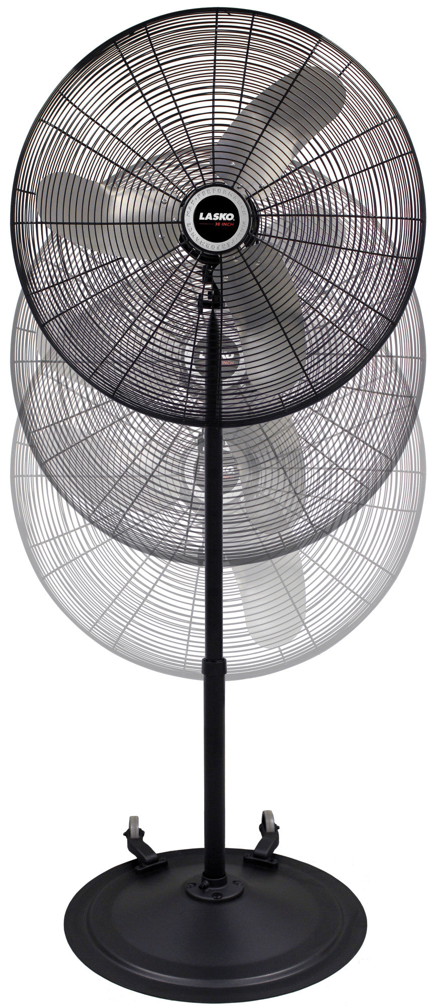 Lasko Max Performance Industrial Grade Oscillating Fan with Wheels