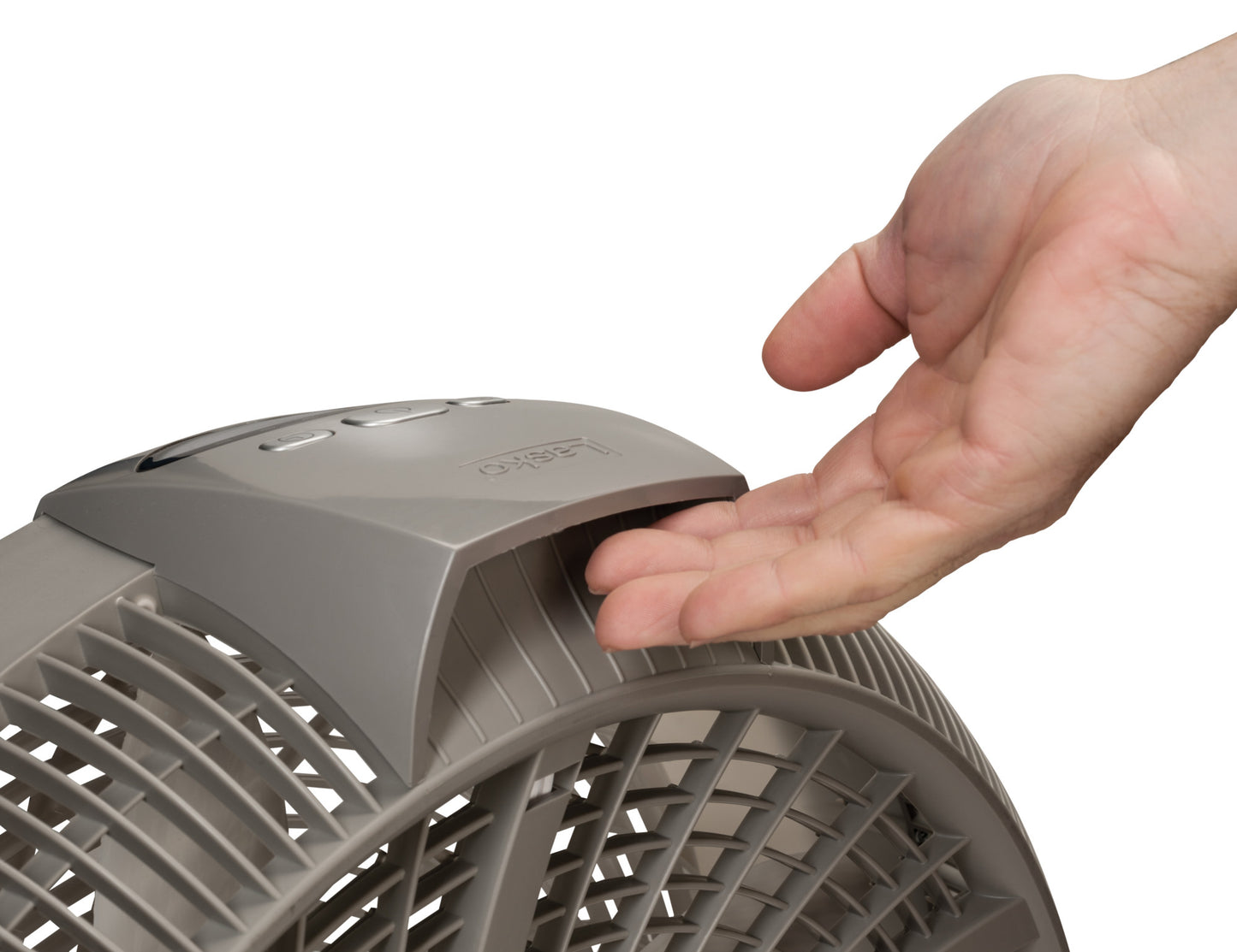 Lasko 20" Cyclone® Air Circulator Pivoting Floor Fan with Remote and Timer, 3542, Gray