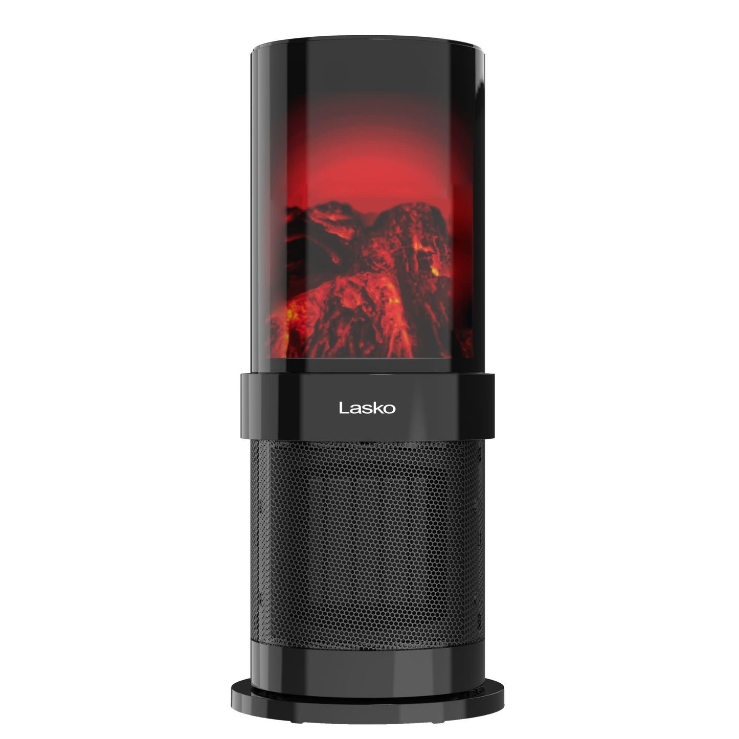 Lasko CA20175 20" 1500W Oscillating Fireplace Ceramic Tower Space Heater with Tip-Switch: Black