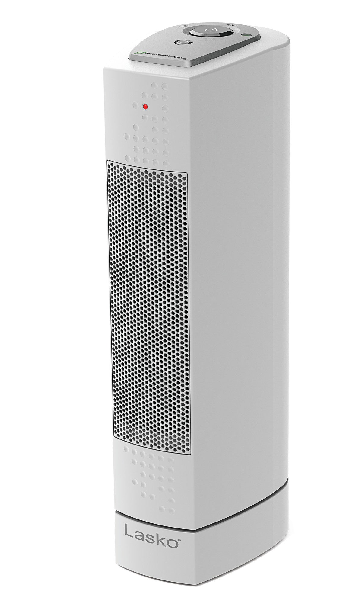 Lasko 1500W  Slim Ceramic Tower Space Heater with Adjustable Thermostat, CT14102, White