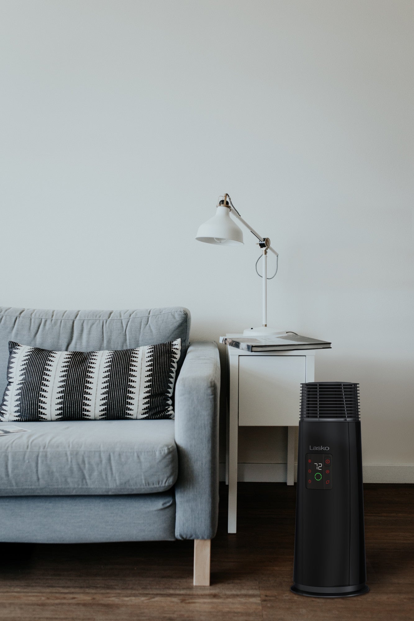 Lasko 1500W Full Circle Warmth Ceramic Tower Space Theater with Remote Control, CT24362, Black