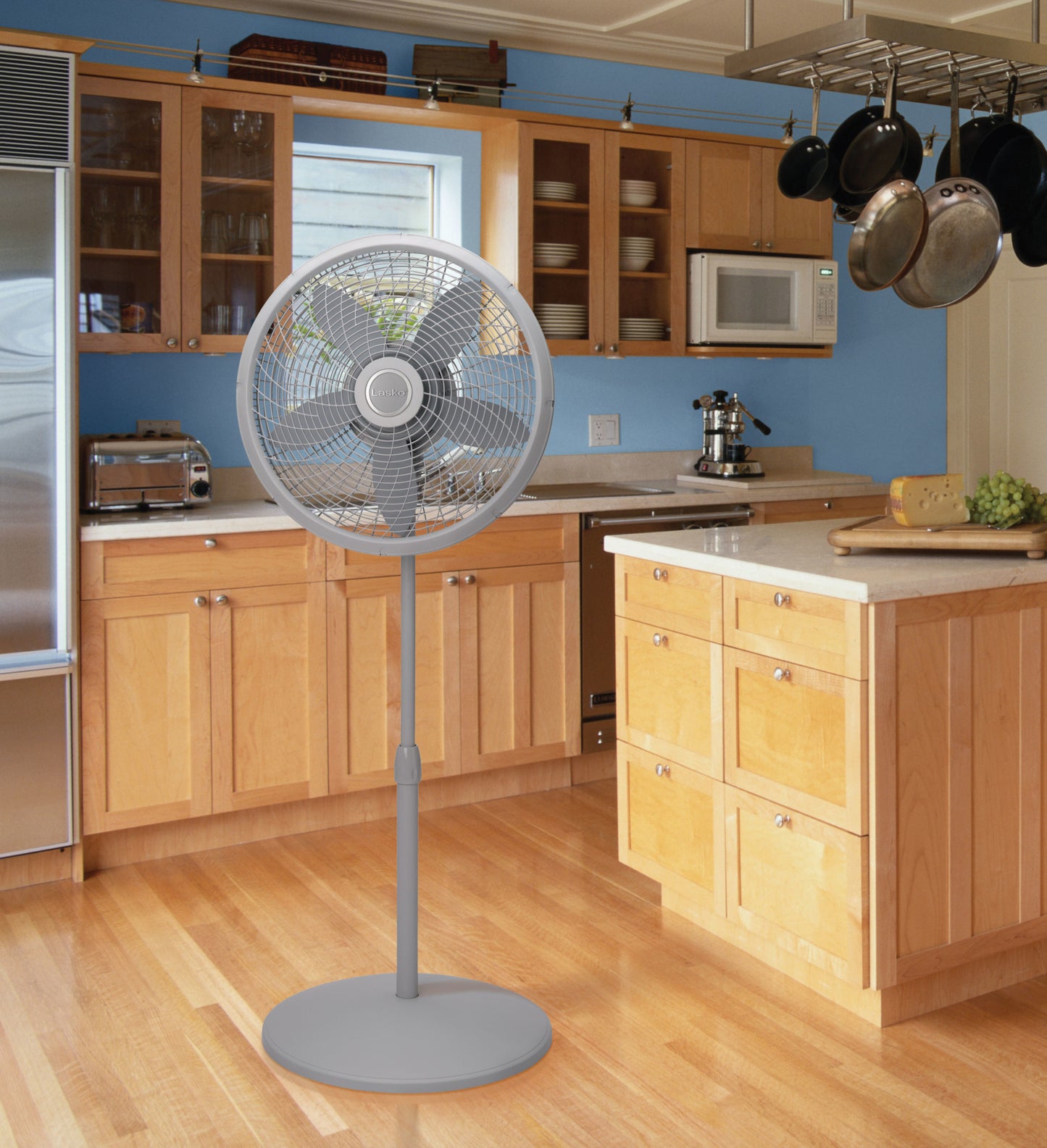 Lasko 18" Adjustable Cyclone Pedestal Fan with 3 Speeds, S18900, Gray