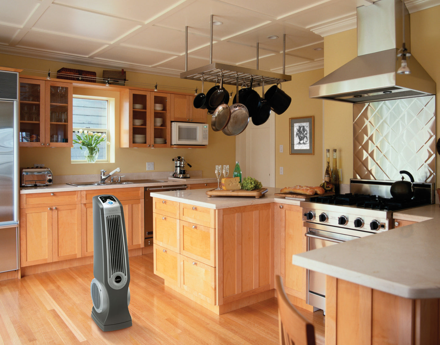 Lasko Oscillating High Velocity Tower Fan with Remote Control, U35100,