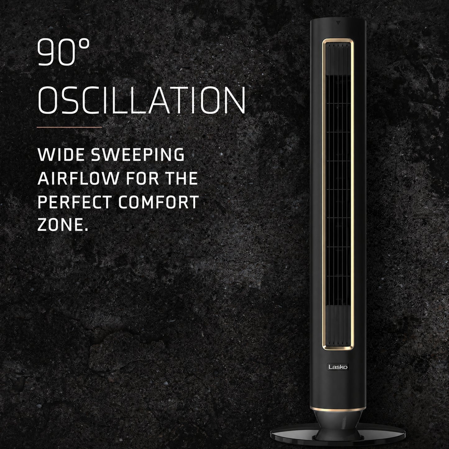 Lasko Pinnacle 40" DC Tower Fan: Oscillating, 12-Speed, Remote, Timer, Black
