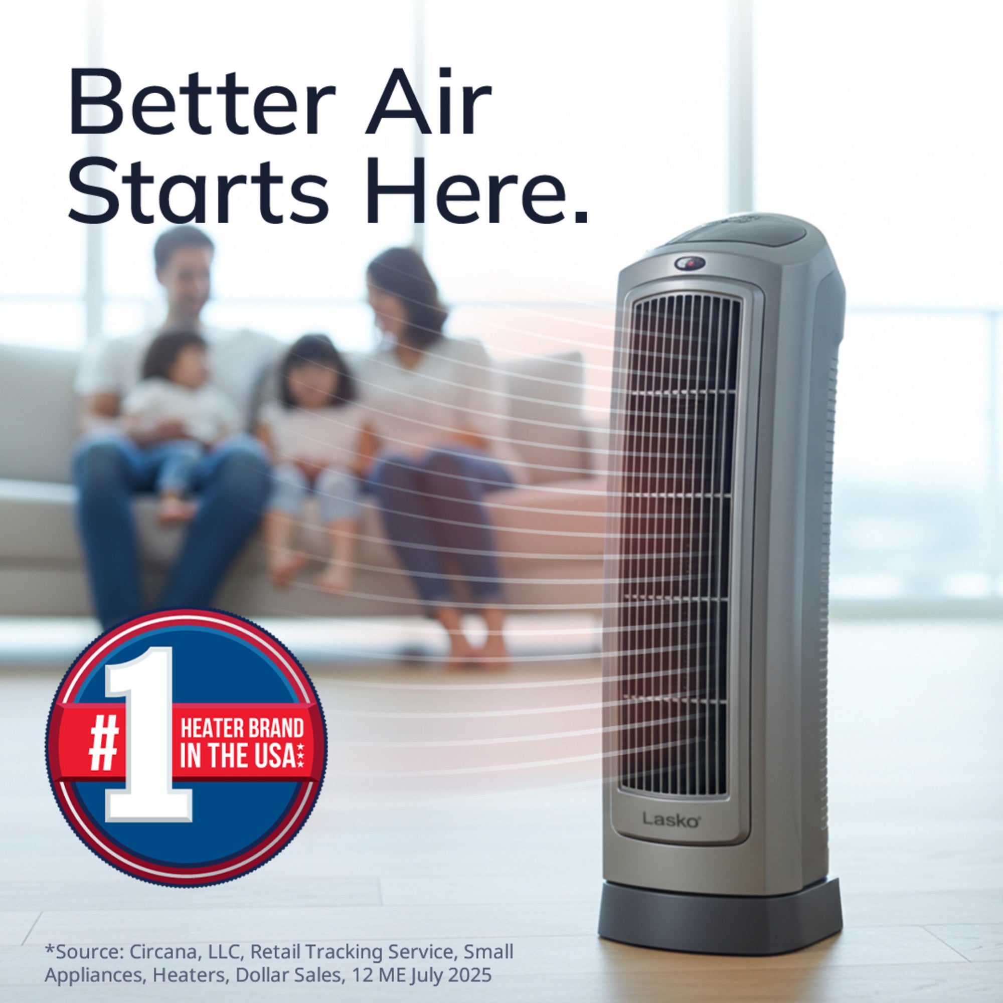Lasko 1500W Electric Portable Oscillating Ceramic Space Heater