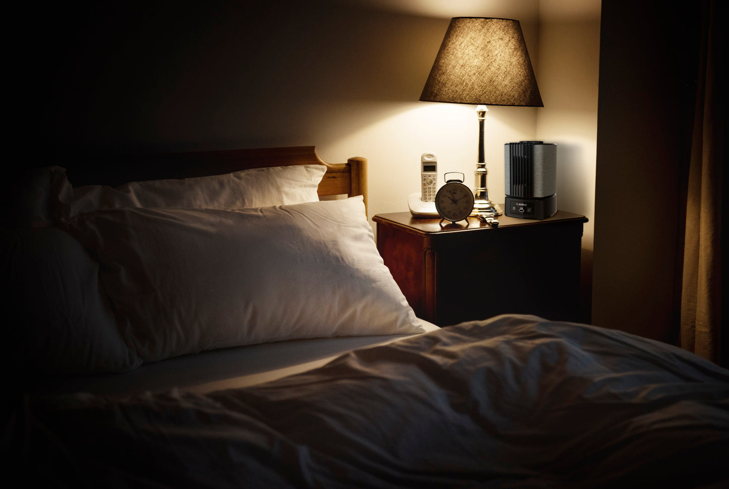 Lasko SlumberBreeze 2-in-1 Table Fan and White Noise Machine, SB100, Black